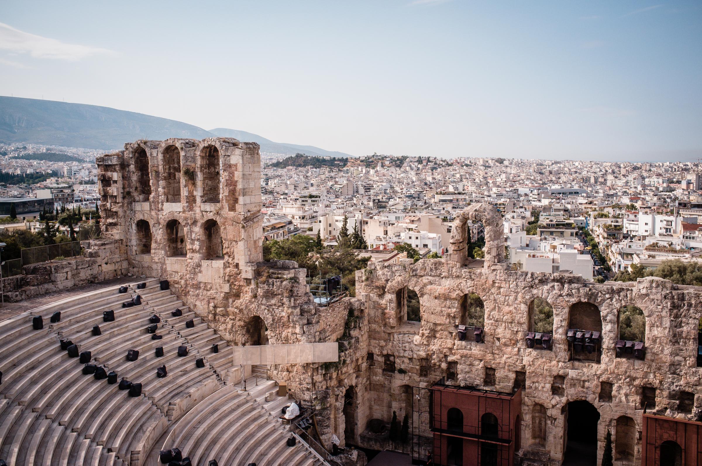 acropolis - The Odeon of Herodes Atticus, is a stone Roman theatre...