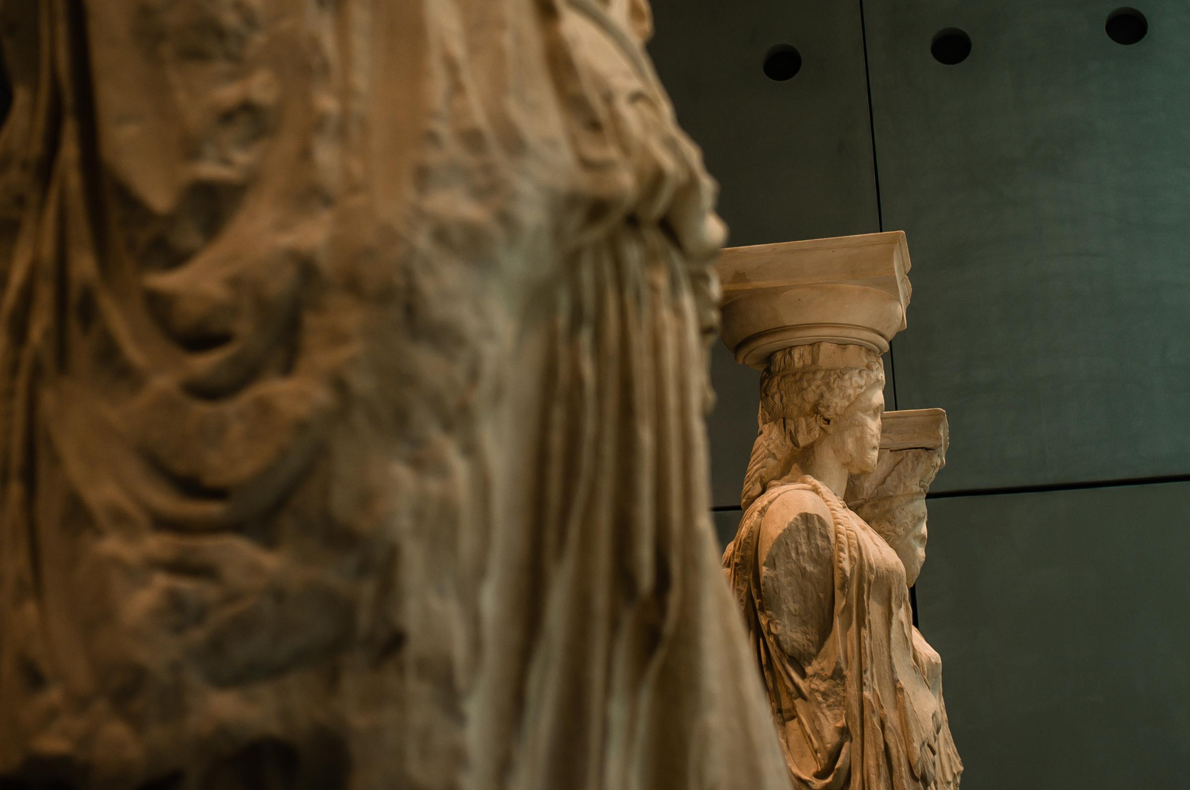 acropolis - The Caryatid porch of the Erechtheion. A caryatid. is a...