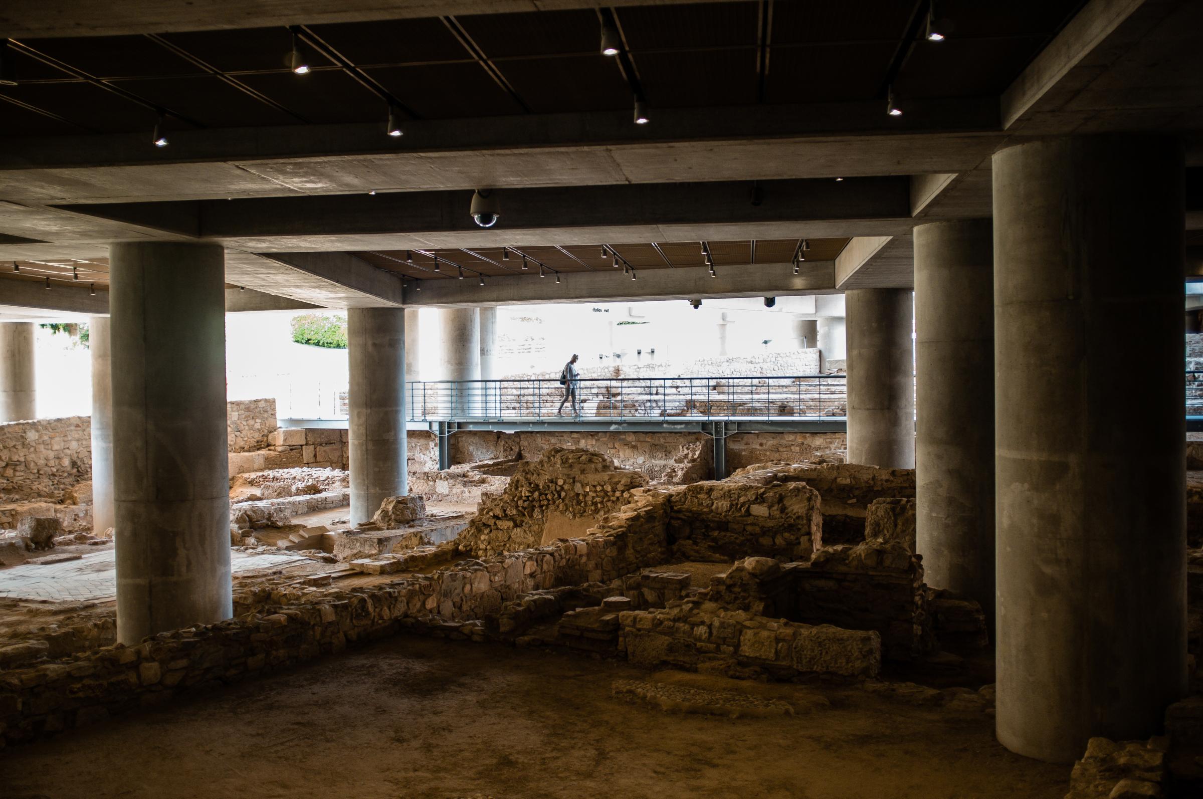 acropolis - Beneath the Acropolis museum are the ruins of an ancient...