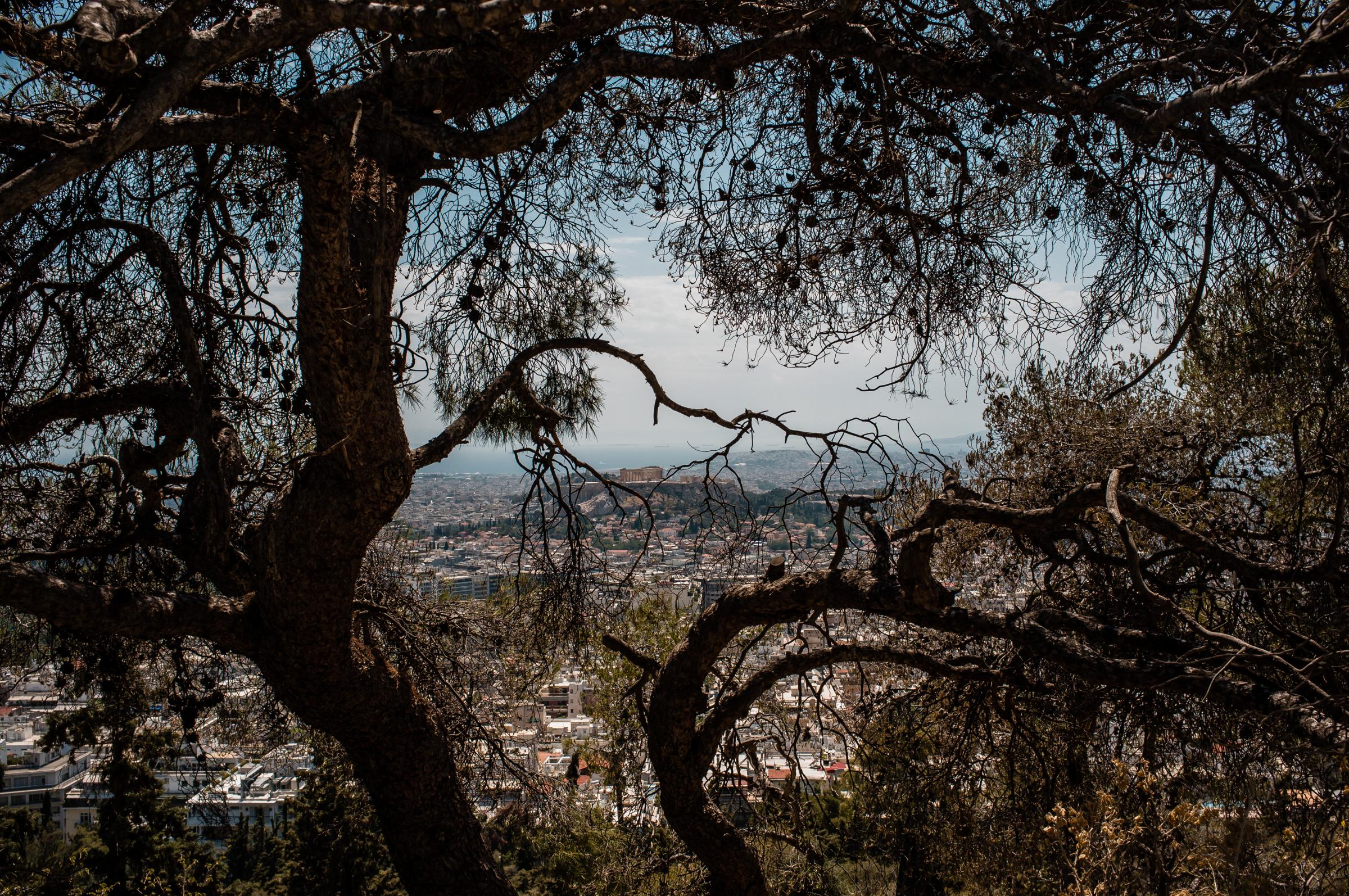 acropolis - View of Athens and Acropolis from Mount Lycabettus, also...