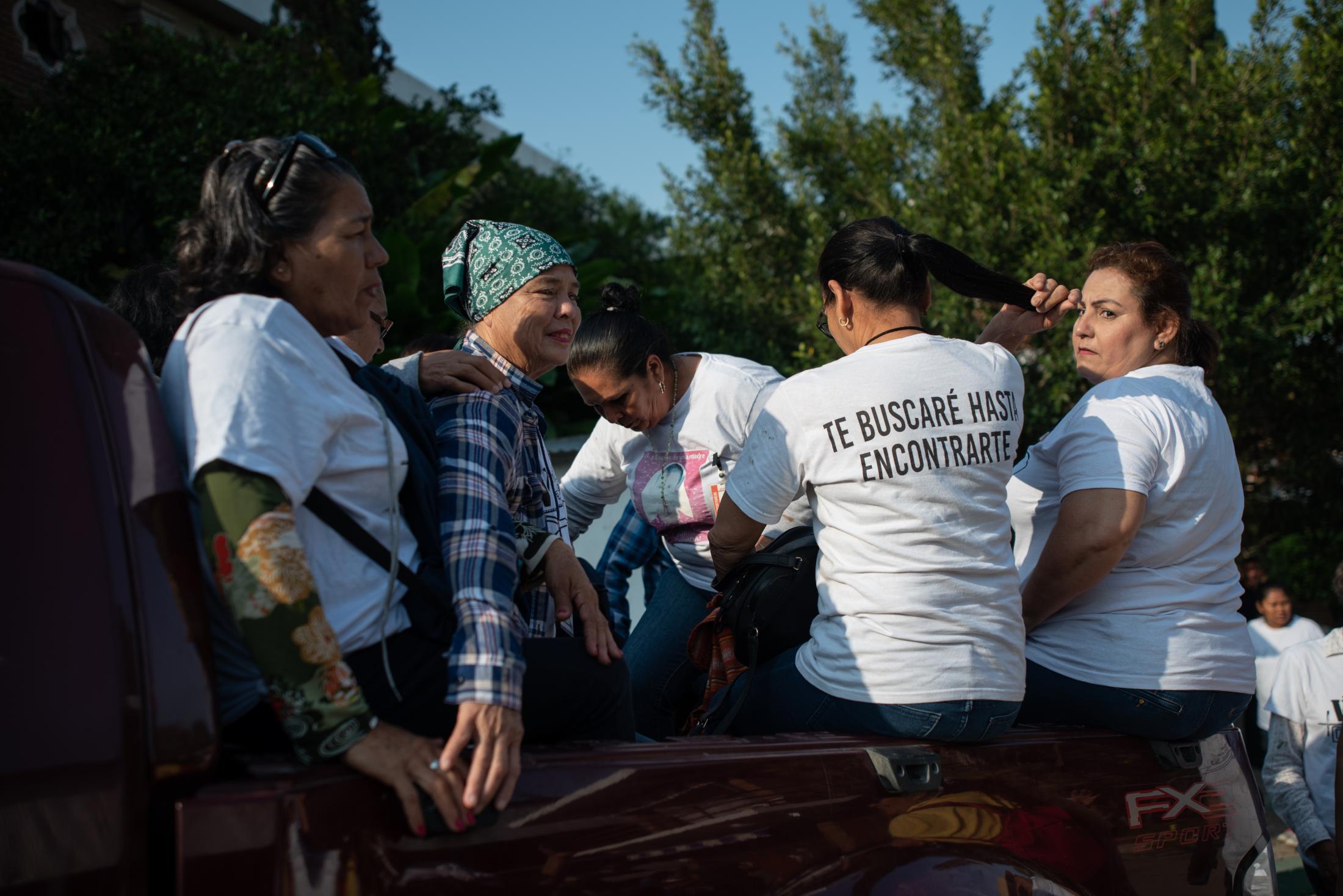 The seekers collective &ldquo;Las Rastreadoras del Fuerte&rdquo; from Sinaloa, Mexico,...