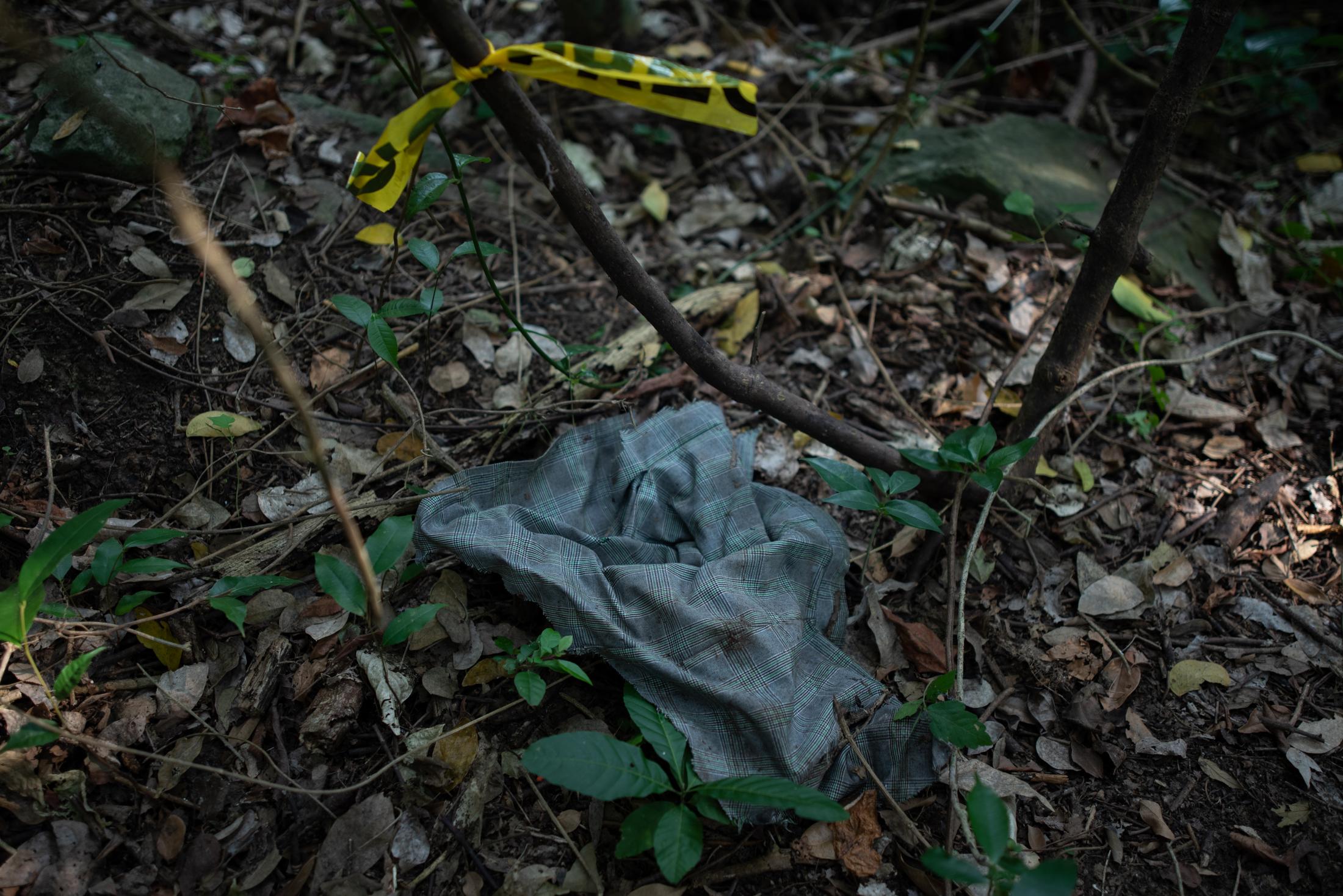 Women&#39;s skirt is located in an area that is investigated by police authorities and groups of relatives participating in the fifth National Missing Persons Search Brigade in Tihuatlan, Veracruz, Mexico, on February 20, 2020. Victoria Razo for NPR