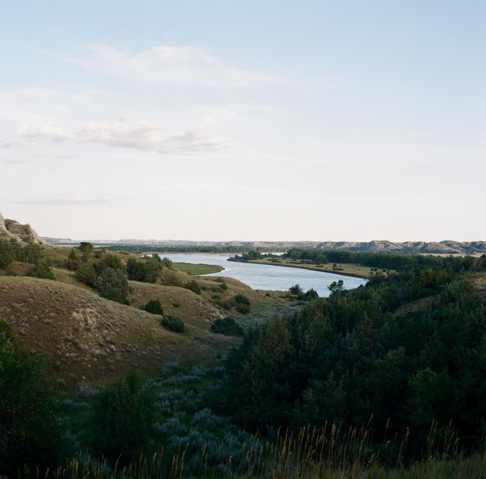 The Bakken oil shale's impact on Native American women - A view of the Missouri River near Fort Peck Indian...