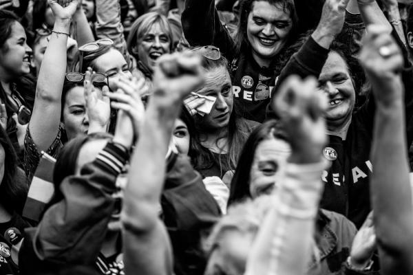 Image from Faithless - 26/05/2018:Women can be seen rejoicing in Dublin castle...