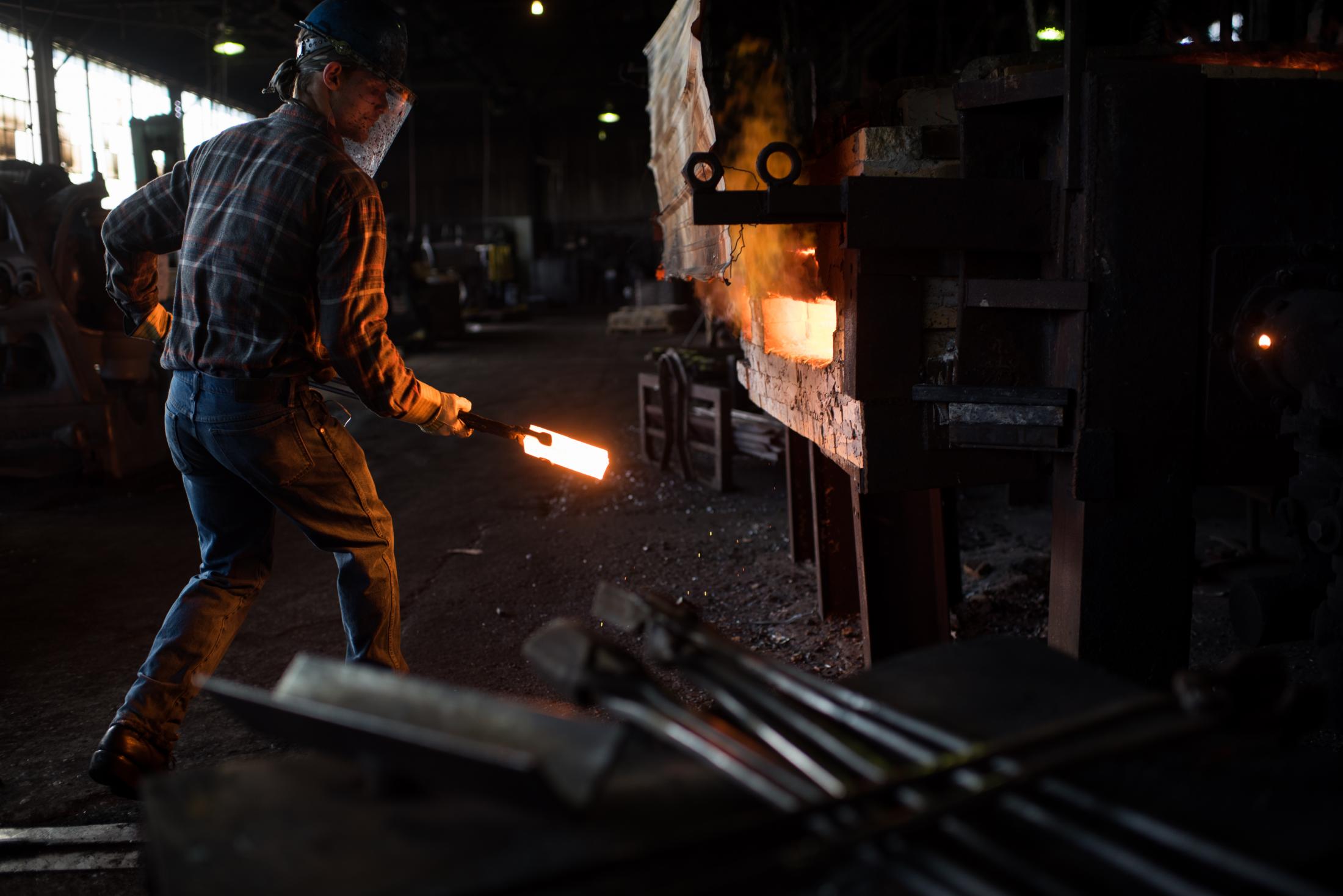 At the Warwood Tool Company, William Davenport&rsquo;s movements appear as a hypnotic dance in the face of the billowing heat of the slot furnace. He pulls a steel billet from a stack, swings toward the waiting furnace and deposits it. Seconds later, after gauging the color&mdash;now white like some celestial object&mdash;he clenches and delivers it to the forging stage. The company&mdash;which was founded in 1854 and supplies tools to the railroad, mining and construction industries&mdash;is one of Wheeling&#39;s few remaining functioning remnants of its significant 19th-century industrial age. Competition from cheaper foreign-made products and the contraction of the steel industry has placed pressure on the company.