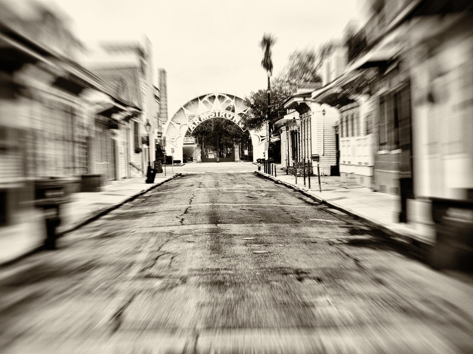 Empty street in the French Quarter - Covid-19