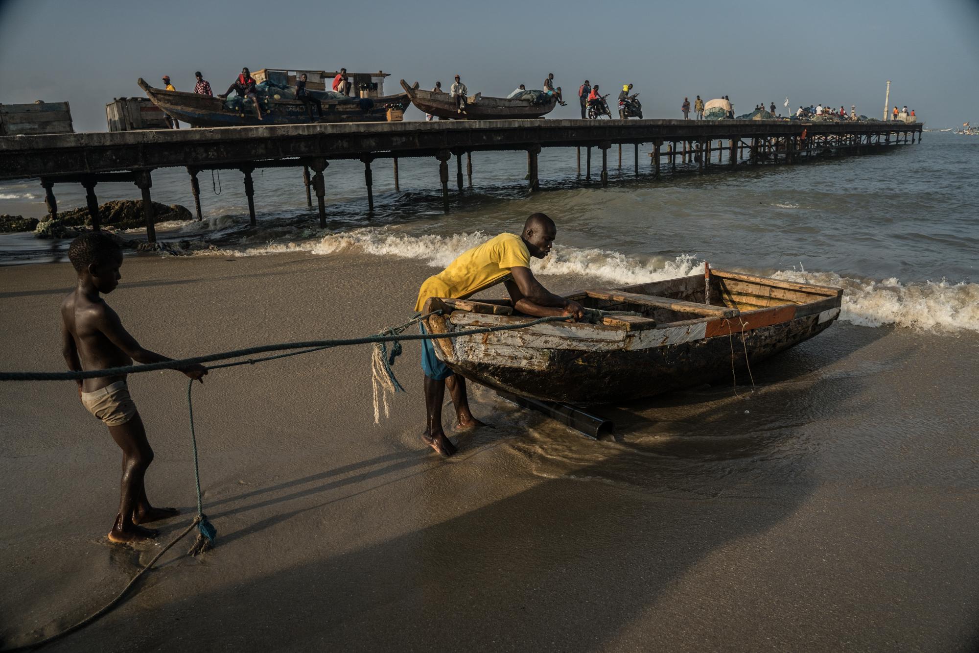 The Battle For Fish - Ismael Quaye the fisherman from Jamestown, has been...