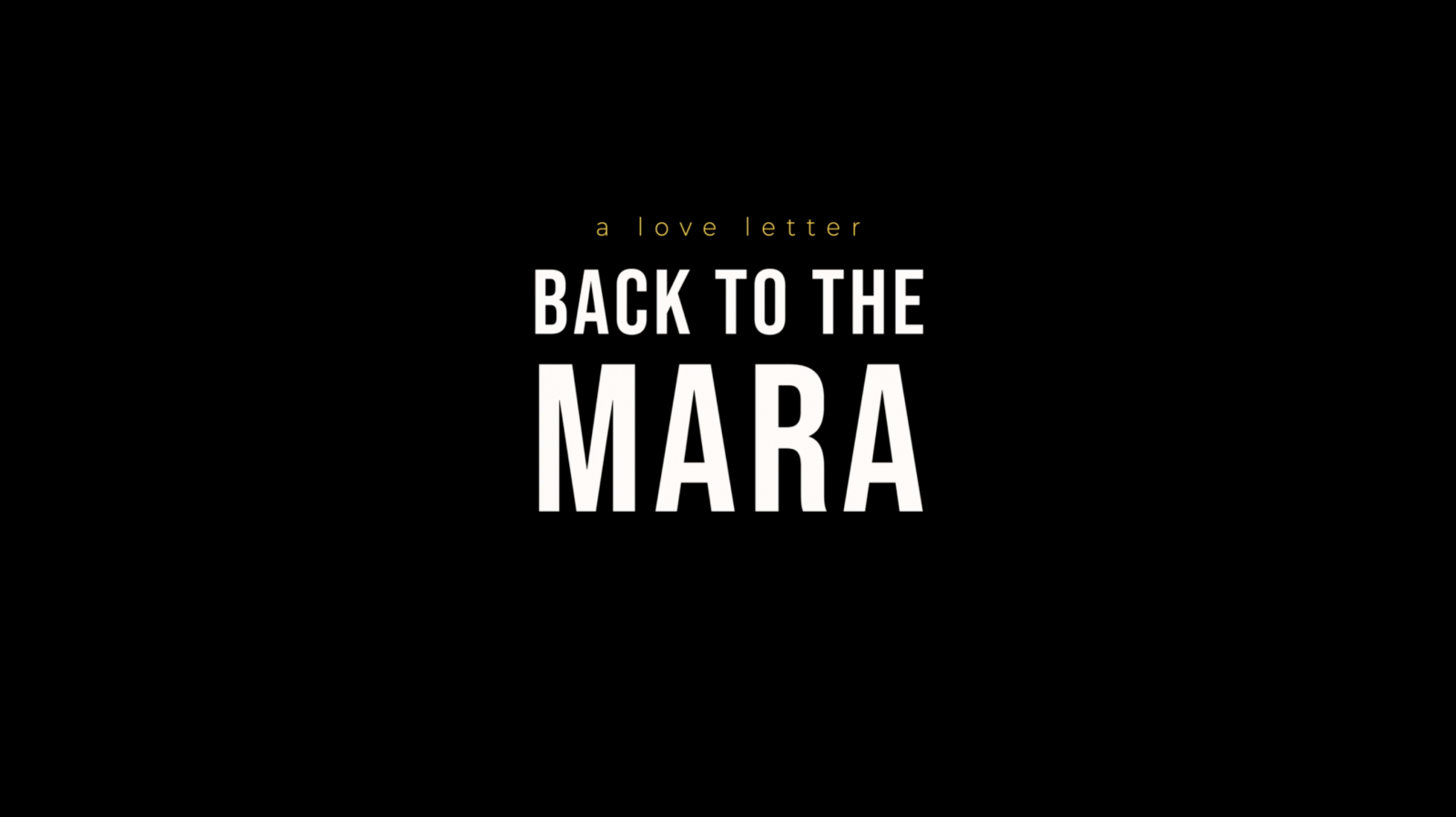 Back to the Mara 