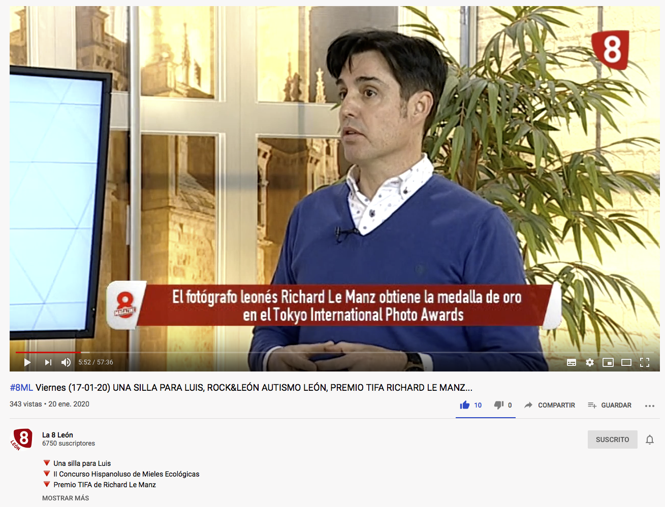 Entrevista TV. rtcyl  La 8 León.