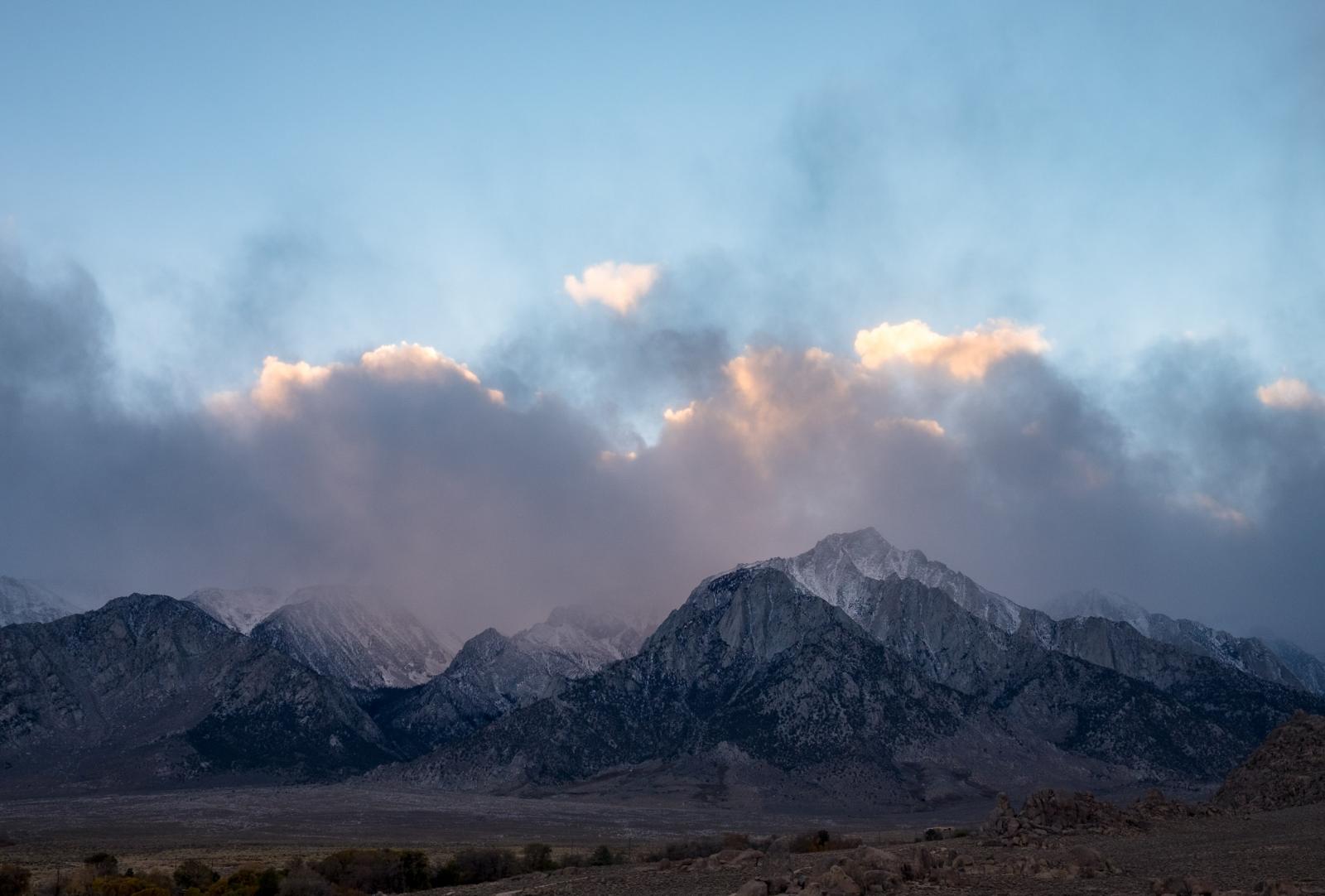2. Mt, Whitney as a snow storm is crossing.