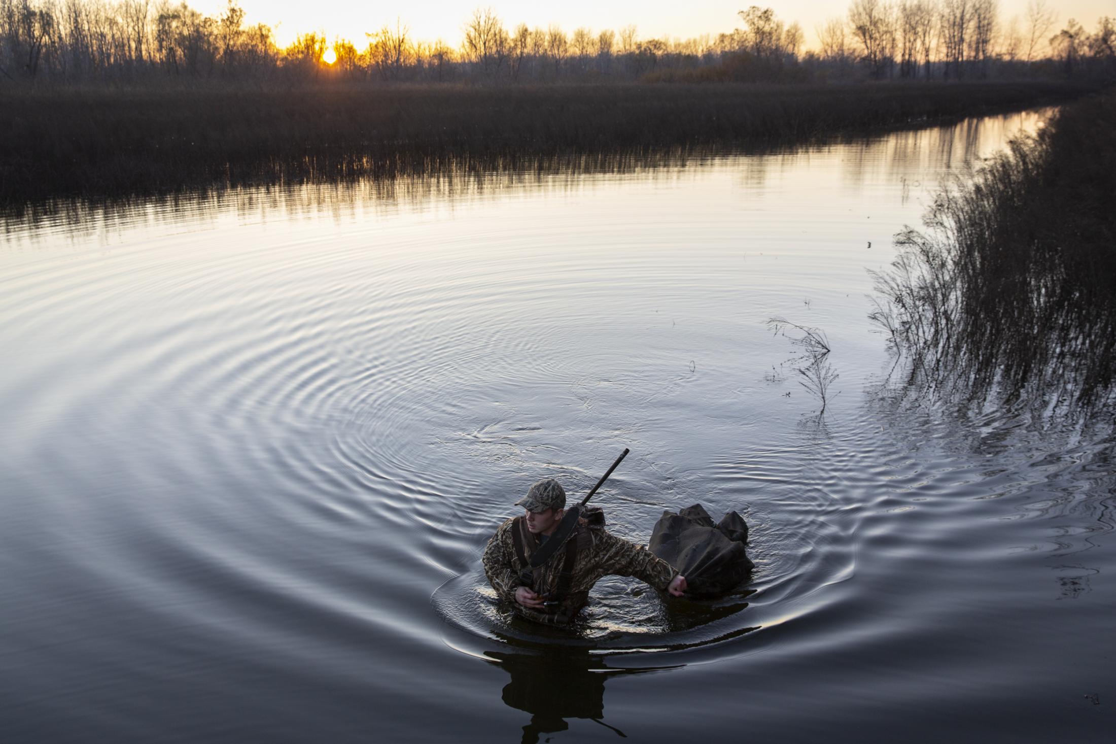 People - Luke Miener spends his Thursday afternoon duck hunting at...