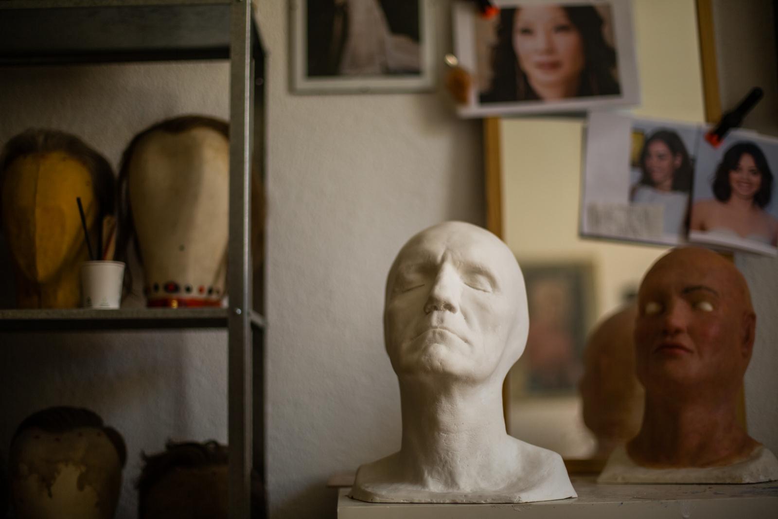 AUGSBURG, GERMANY - OCTOBER 03, 2015: The bust of female masker Christian alias 'Chrissie...