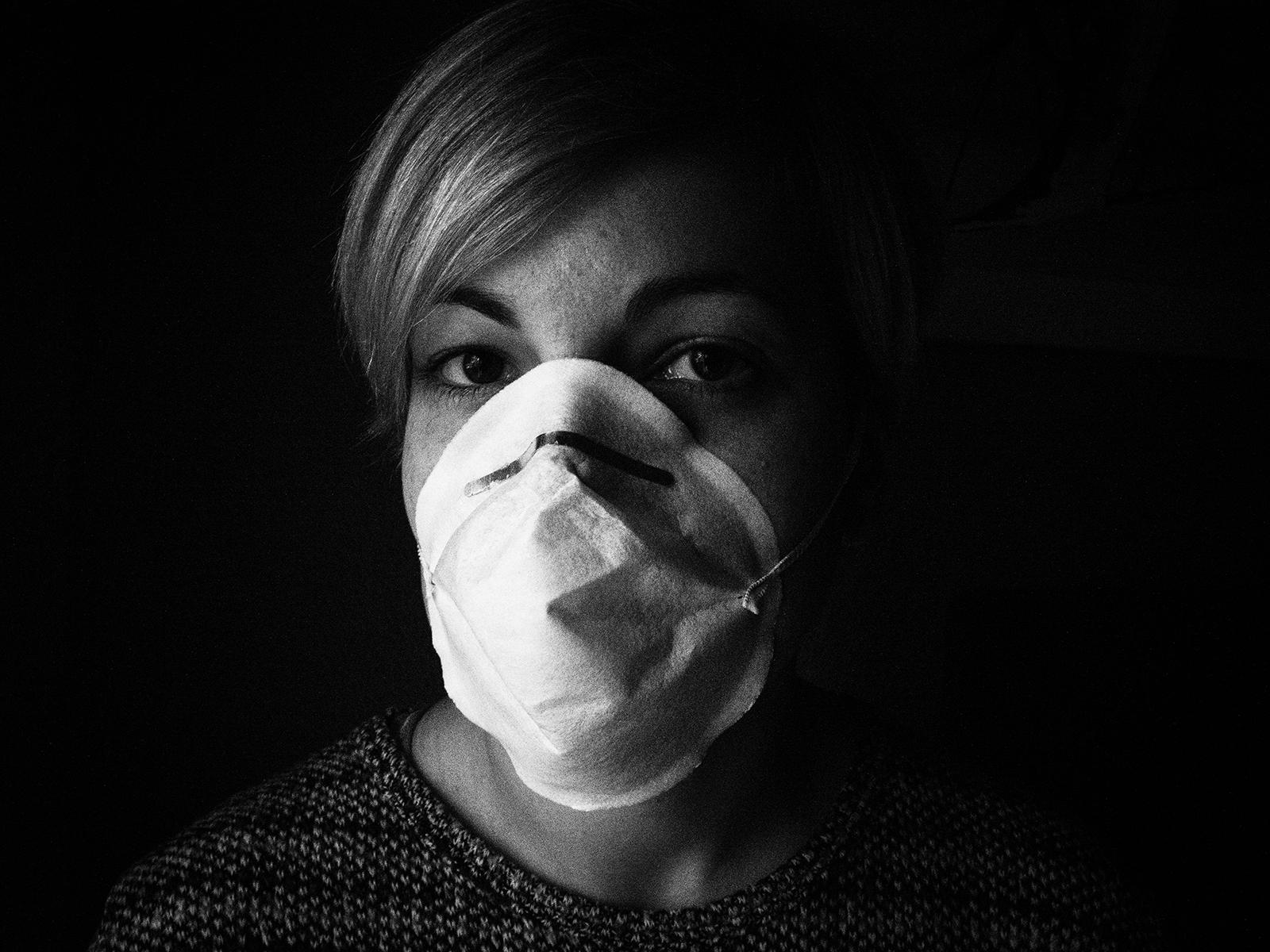Lethargy. Social Alienation by Covid19 -  The surgical mask becomes a necessary accessory to go...