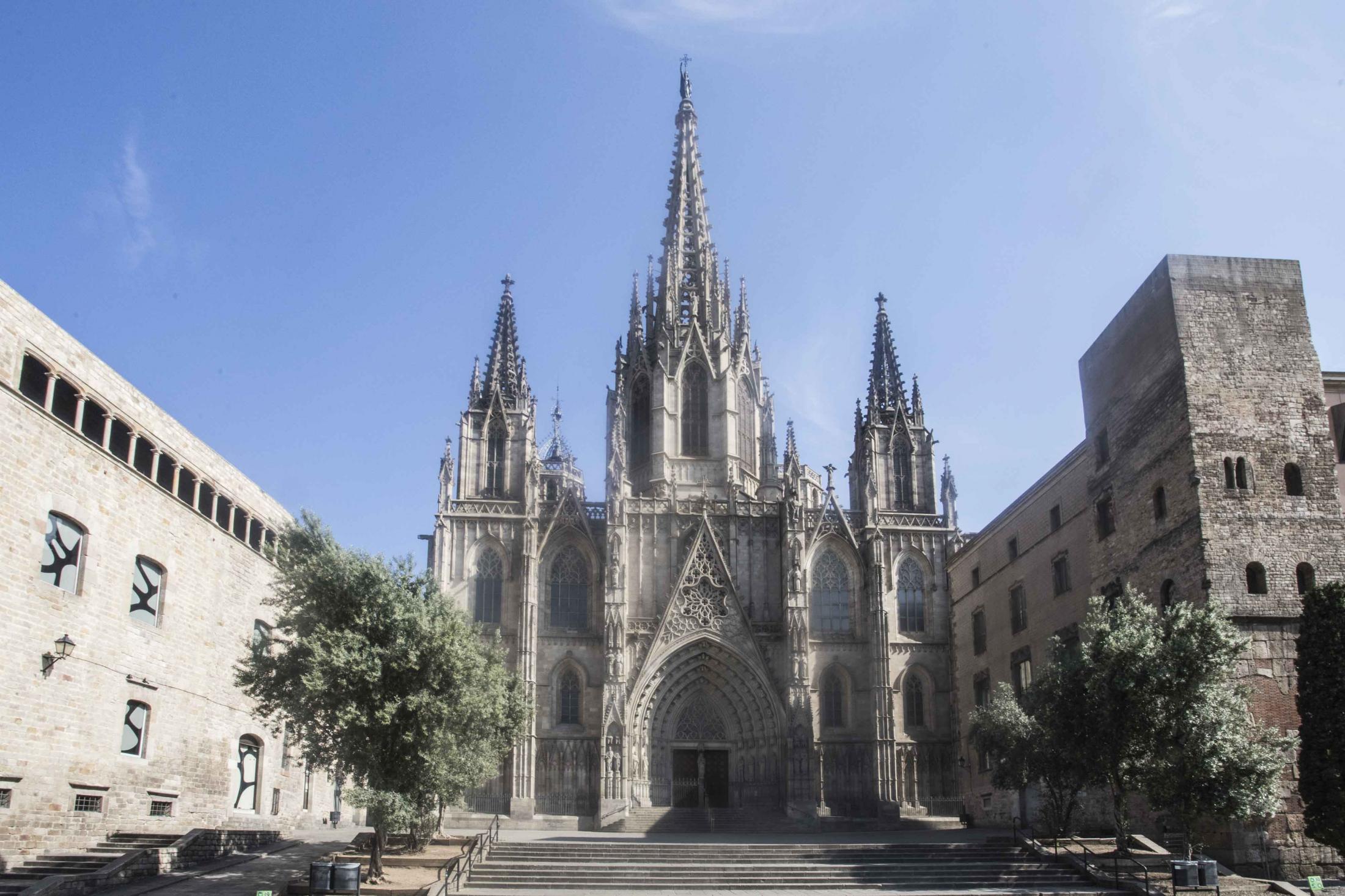 covid 19 - April 10, 2020 - Barcelona, Spain: HOLY FRIDAY at 5:00...