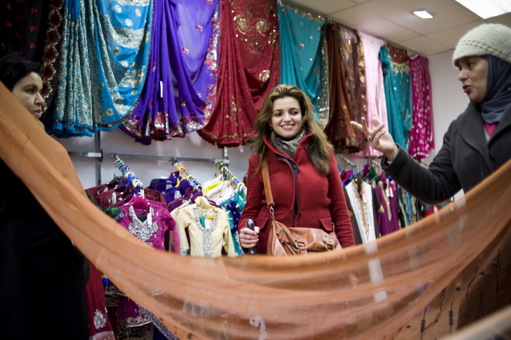 Hind, Ramah and Souad shop for ... for weddings. London, UK, 2012
