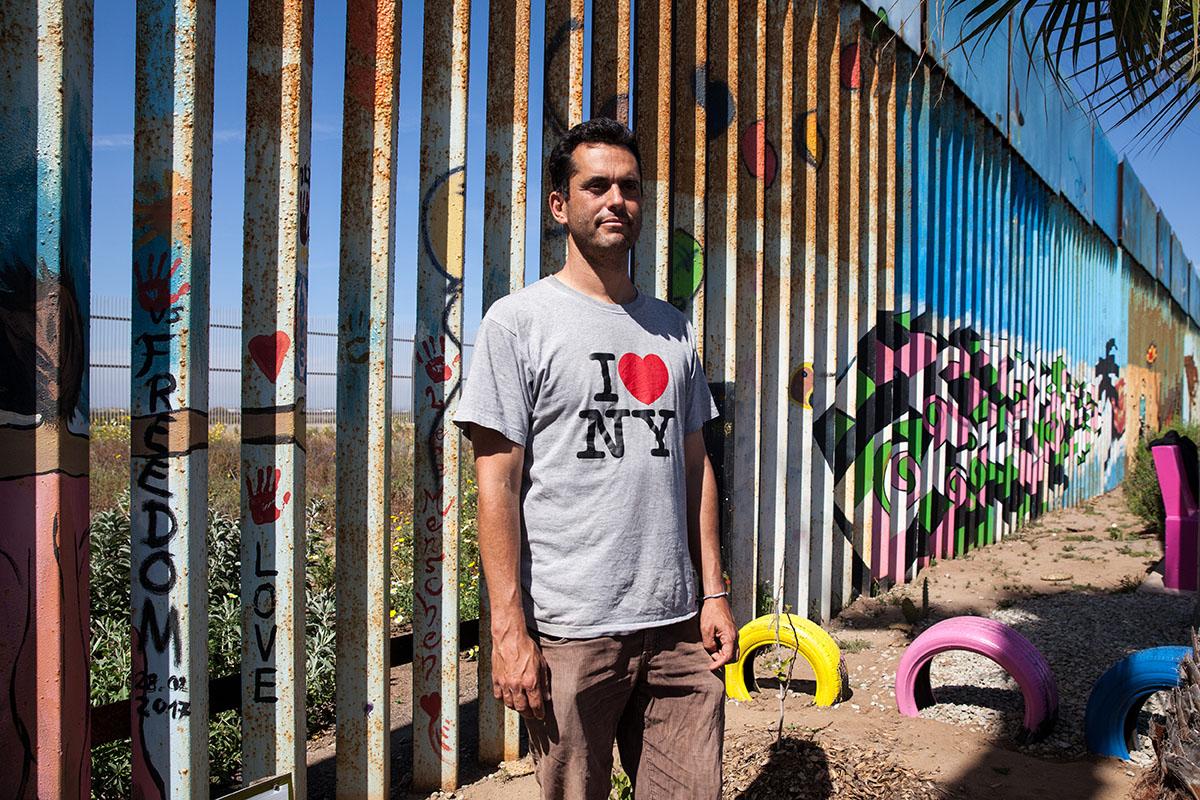 There is a binational garden on the U.S. and Mexican side, It has three circles: two that are...