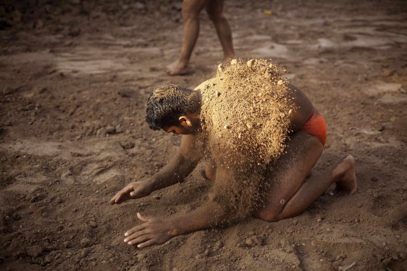 Pehlwani : the ancients mud wrestler. LAHORE. PAKISTAN