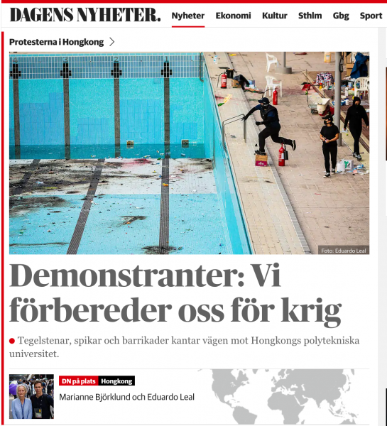 Image from Tearsheets - Dagens Nyheter, November 2019