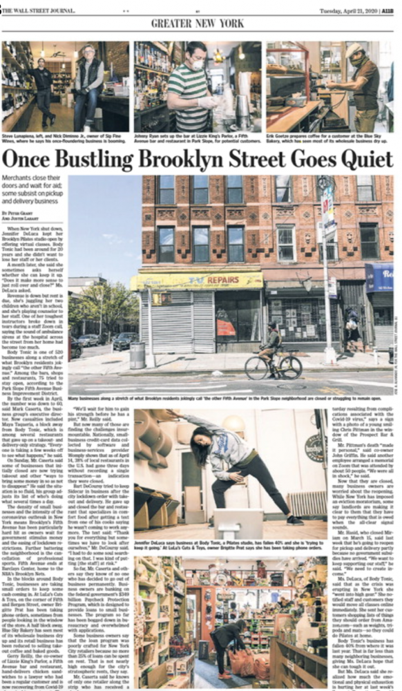 for The Wall Street Journal: Once Bustling Brooklyn Street Goes Quiet