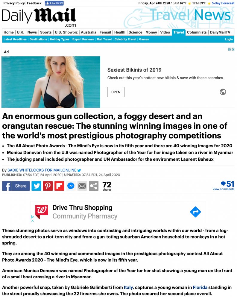 All About Photo Awards 2020 in The Daily Mail