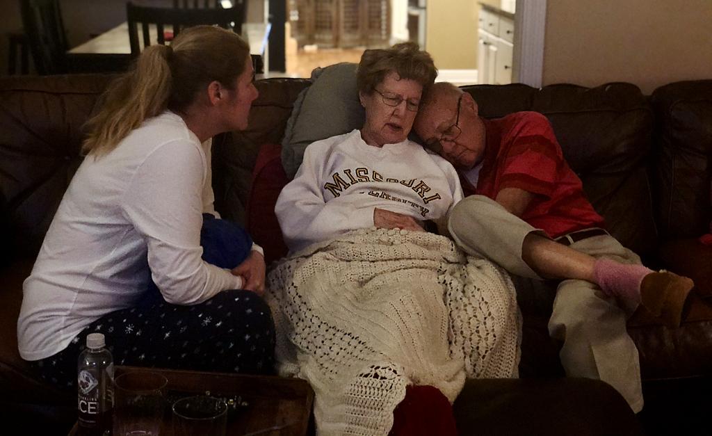  Some days my grandma has a lot of pain. She doesn&#39;t like taking the pain meds the doctors gave her. But she says having family around soothes her until the bad spells pass. 