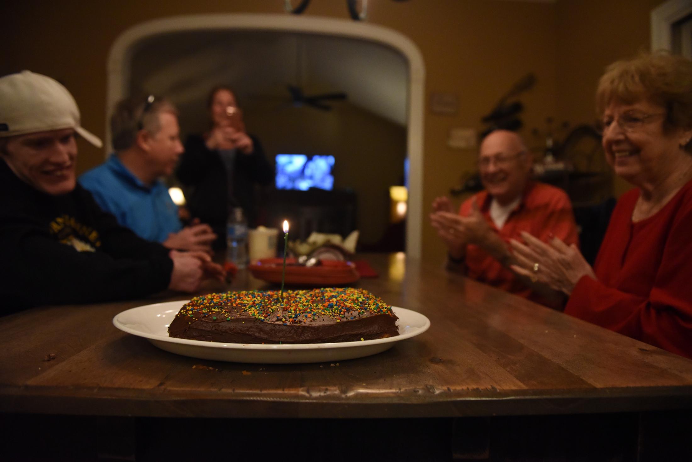  My family and I celebrated my birthday with a homemade funfetti cake. They found a single candle pushed to the back of a drawer so I could make a wish. It made me so happy to see my family sitting around me. I wish Nathan could have been there at that moment. 