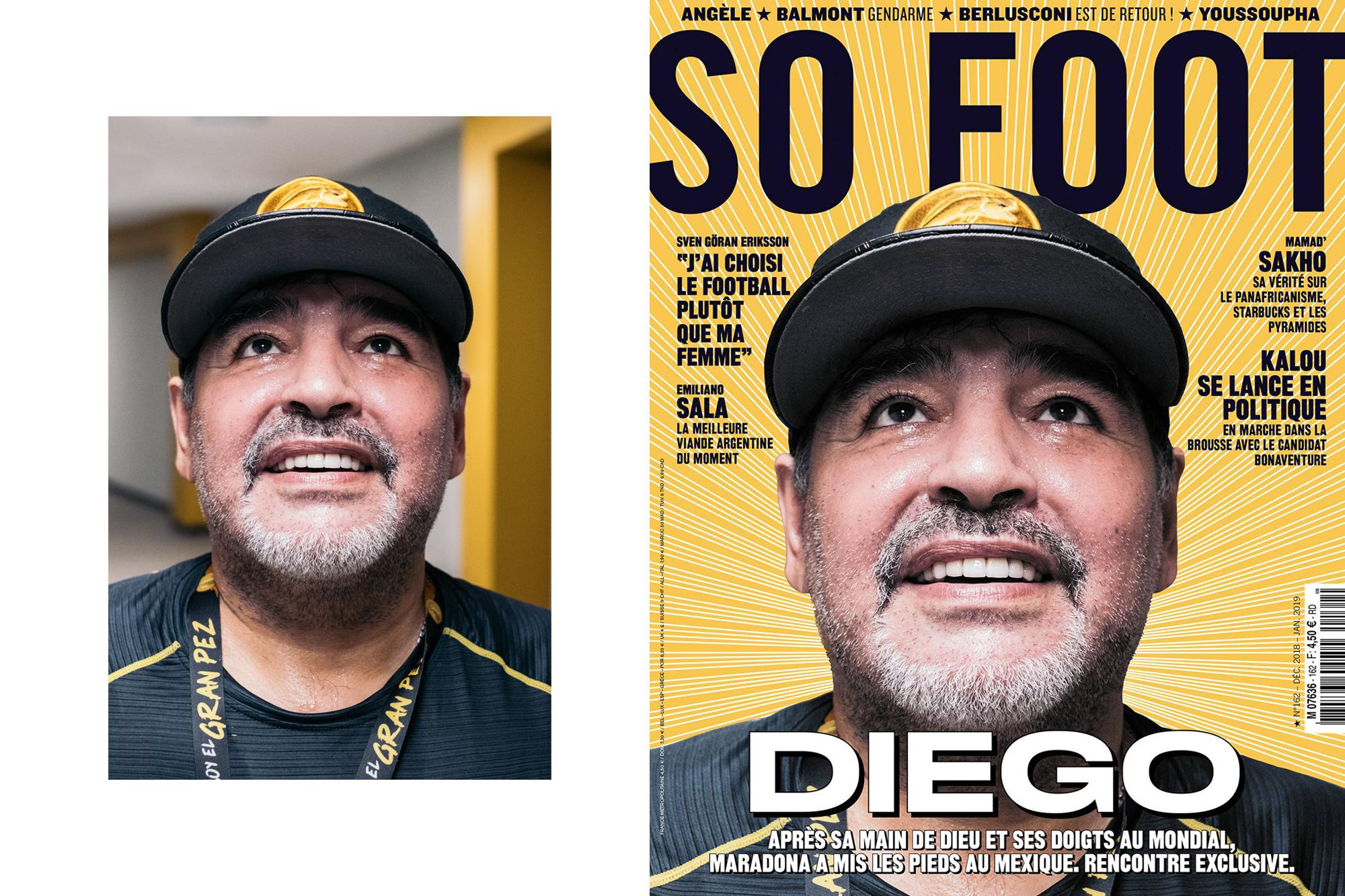  Diego Maradona, Argentine international footballer and coach of Los Dorados, Culiacan team.&nbsp; Shot on assignment for SO FOOT.&nbsp; Culiacan, Mexico, October 2018. 
