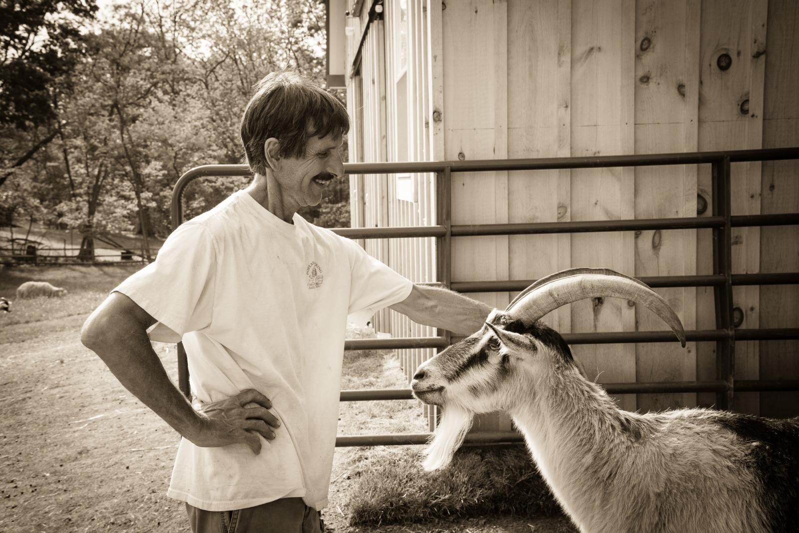Dave Hoerauf, co-founder of Pop...s Animal Sanctuary in Maryland.