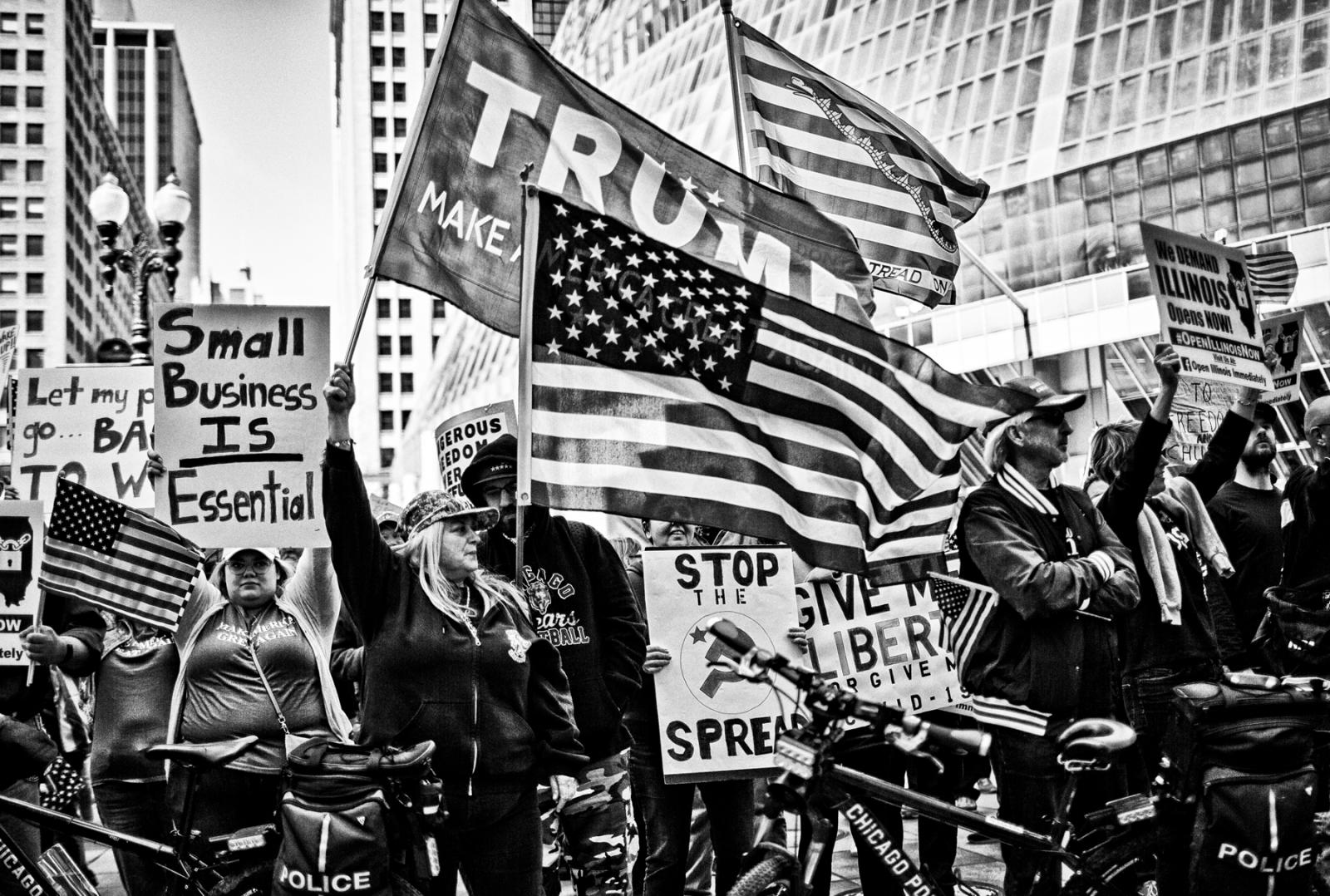 Open Illinois Protest In Chicago