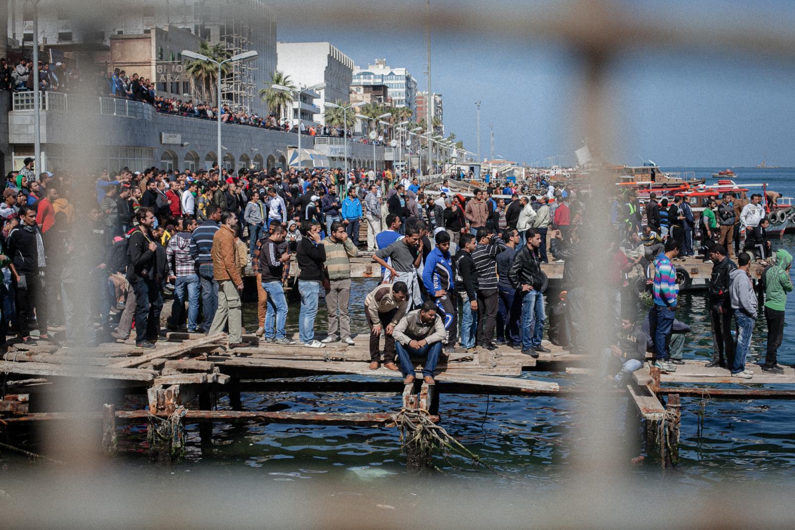 Protesters headed to Suez Canal Port on March 9, 2013 after hearing the verdict of the Port Said massacre that killed 72 people after an Ultras football match in early 2012 that turned violent.