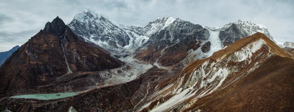 NEPAL, FOREVEREST - Langtang National Park, view from the top of Kyanjin Ri,...