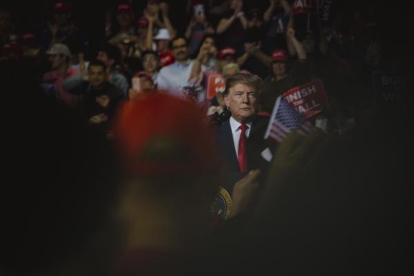 Image from Singles - U.S. President Donald Trump speaks at a rally in El Paso,...