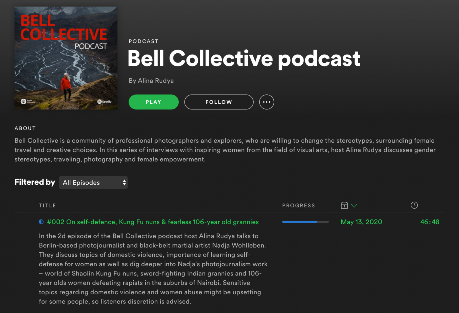 Thumbnail of Podcast Conversation with Alina Rudya/ Bell Collective