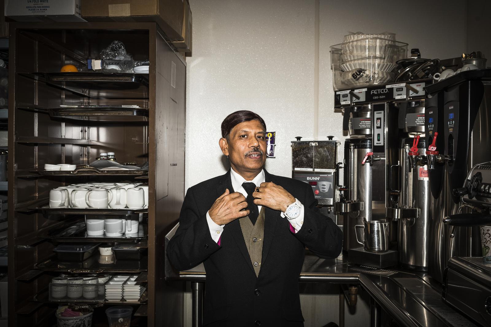 Image from Portraits - Latif Ali has been working at the Plaza in Room Service...