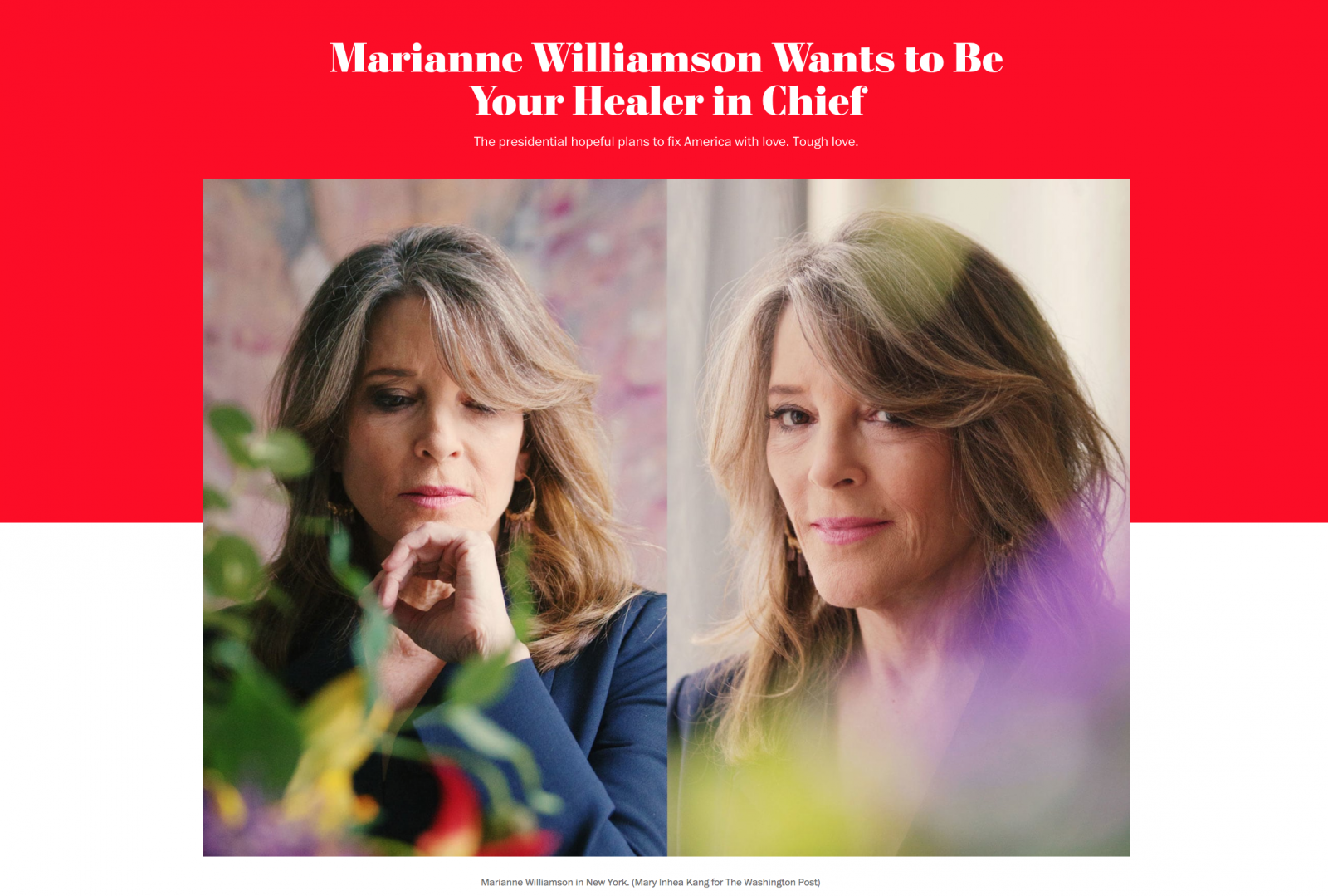 Marianne Williamson for the Washington Post