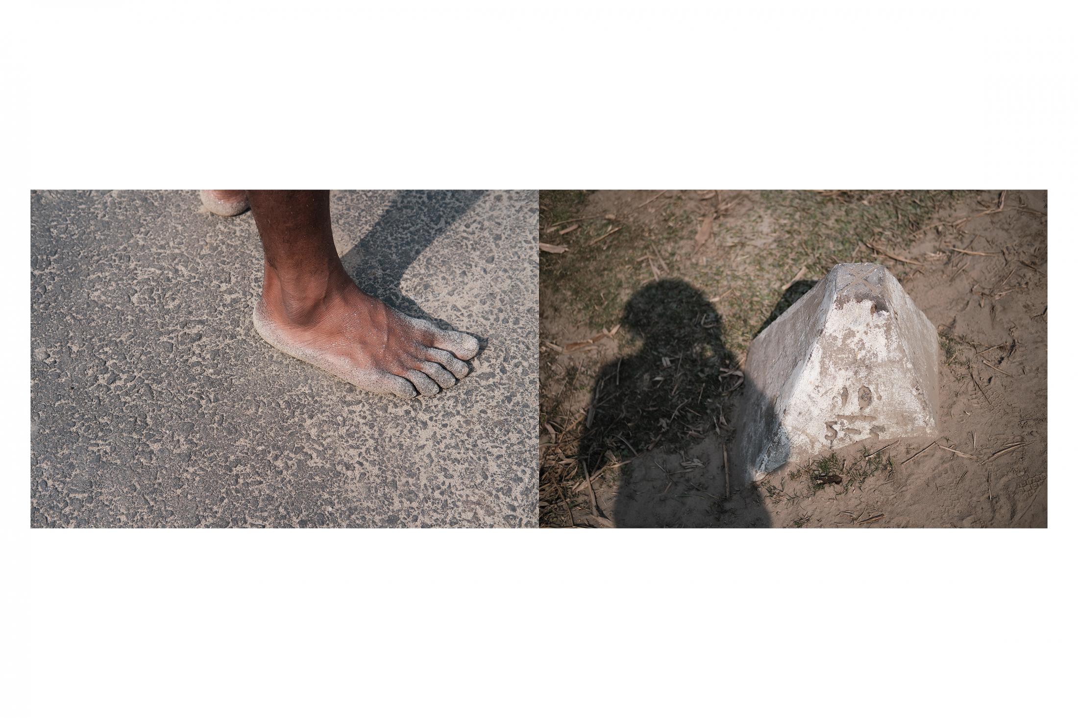 In Search of Intimacy - A Walking, Working Feet and a Border Pillar. Tin Bigha...