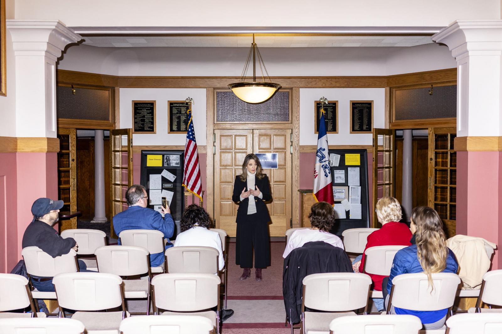 Image from Politics - Marianne Williamson campaigns at the Donna Reed Theatre...