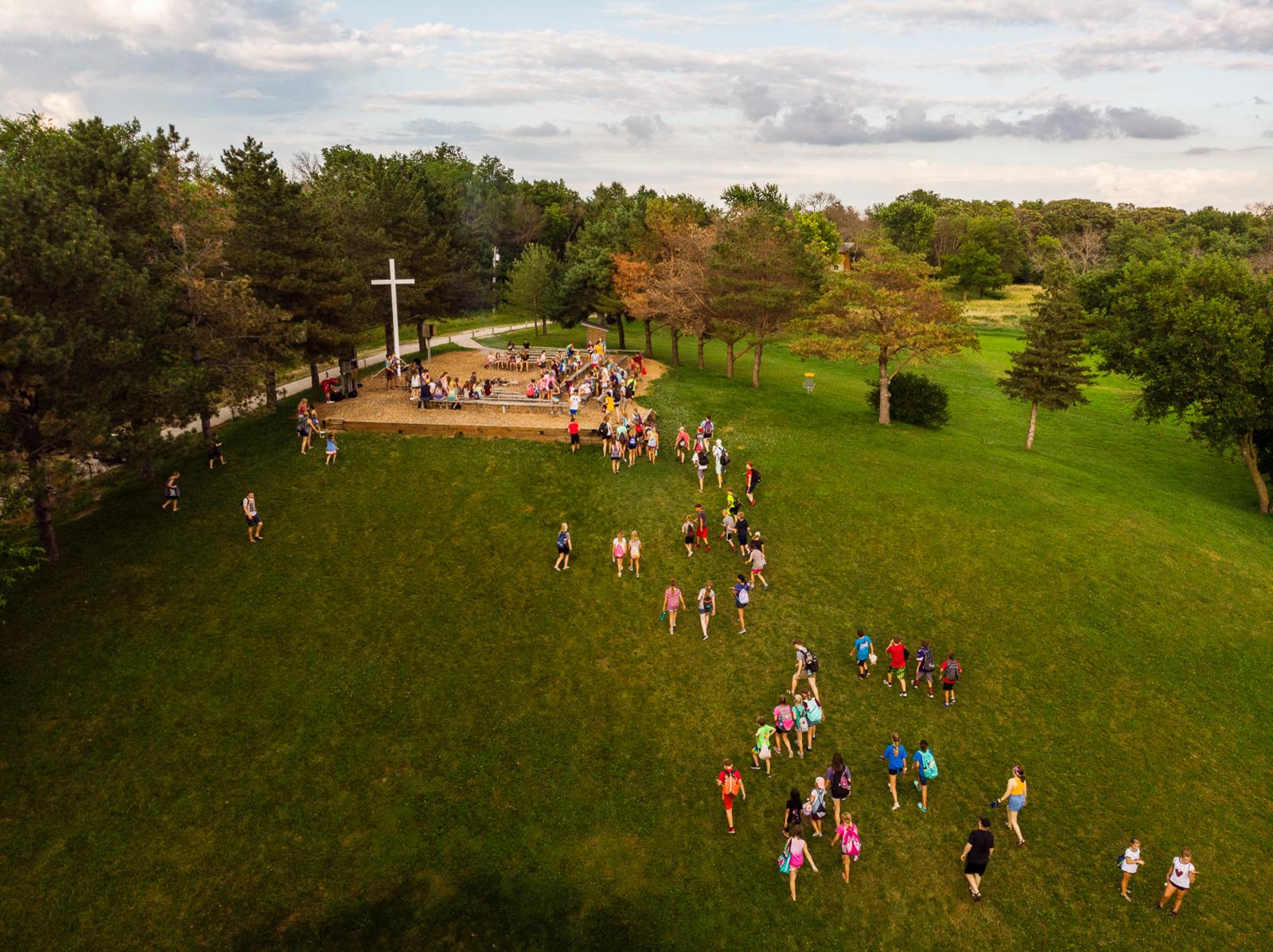 Campers make their way up to th...owa during the summer of 2019. 