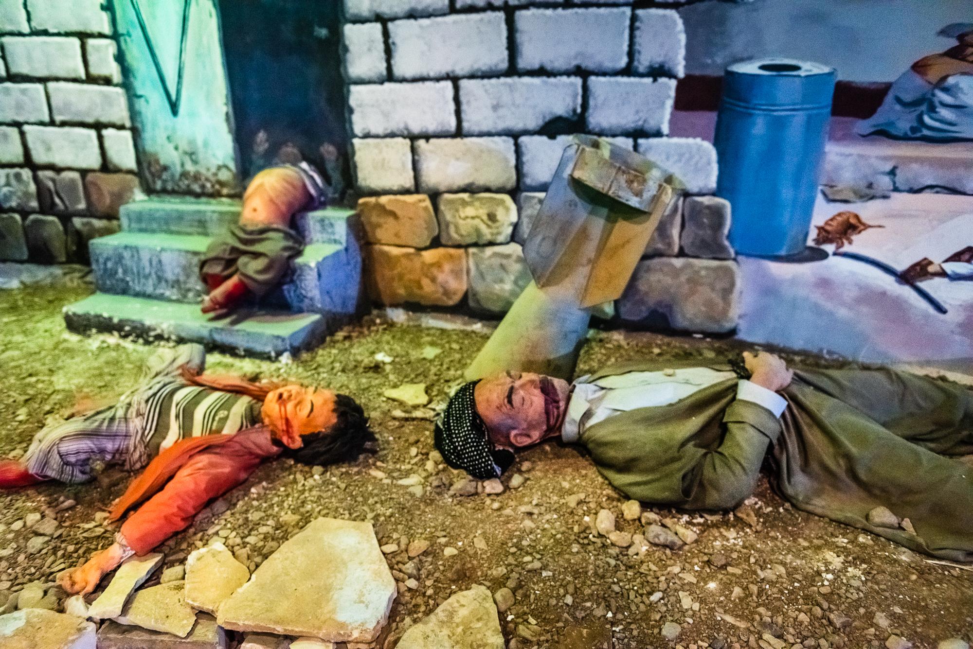HALABJA, IRAQI KURDISTAN &ndash; SEPTEMBER 10, 2019: Mannequins at the Halabja Memorial...