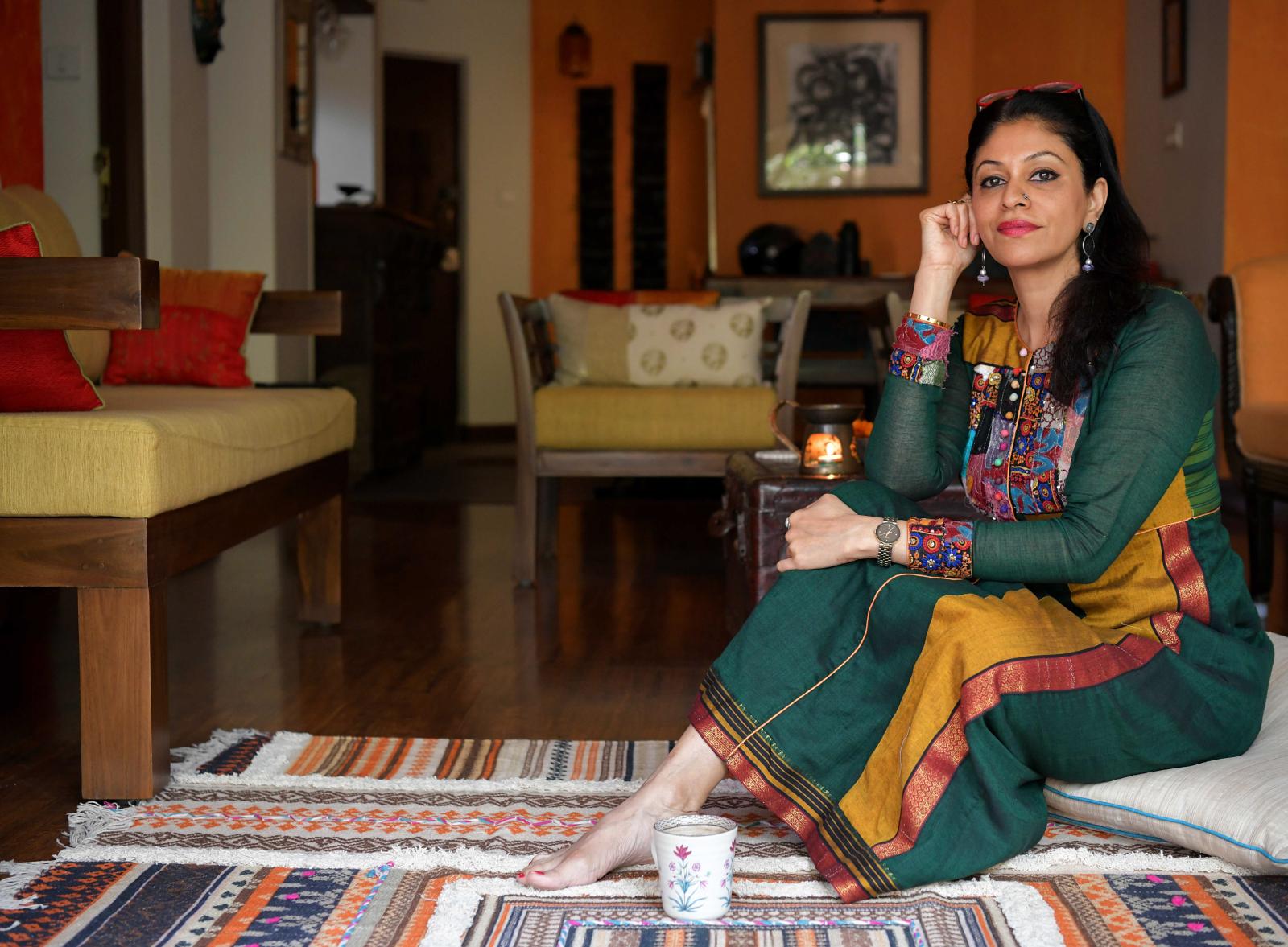 Madhu Nataraj a popular Kathak dancer from Bangalore photographed in her house for an interview with The New Indian Express&#39;s lifestyle edition City Express