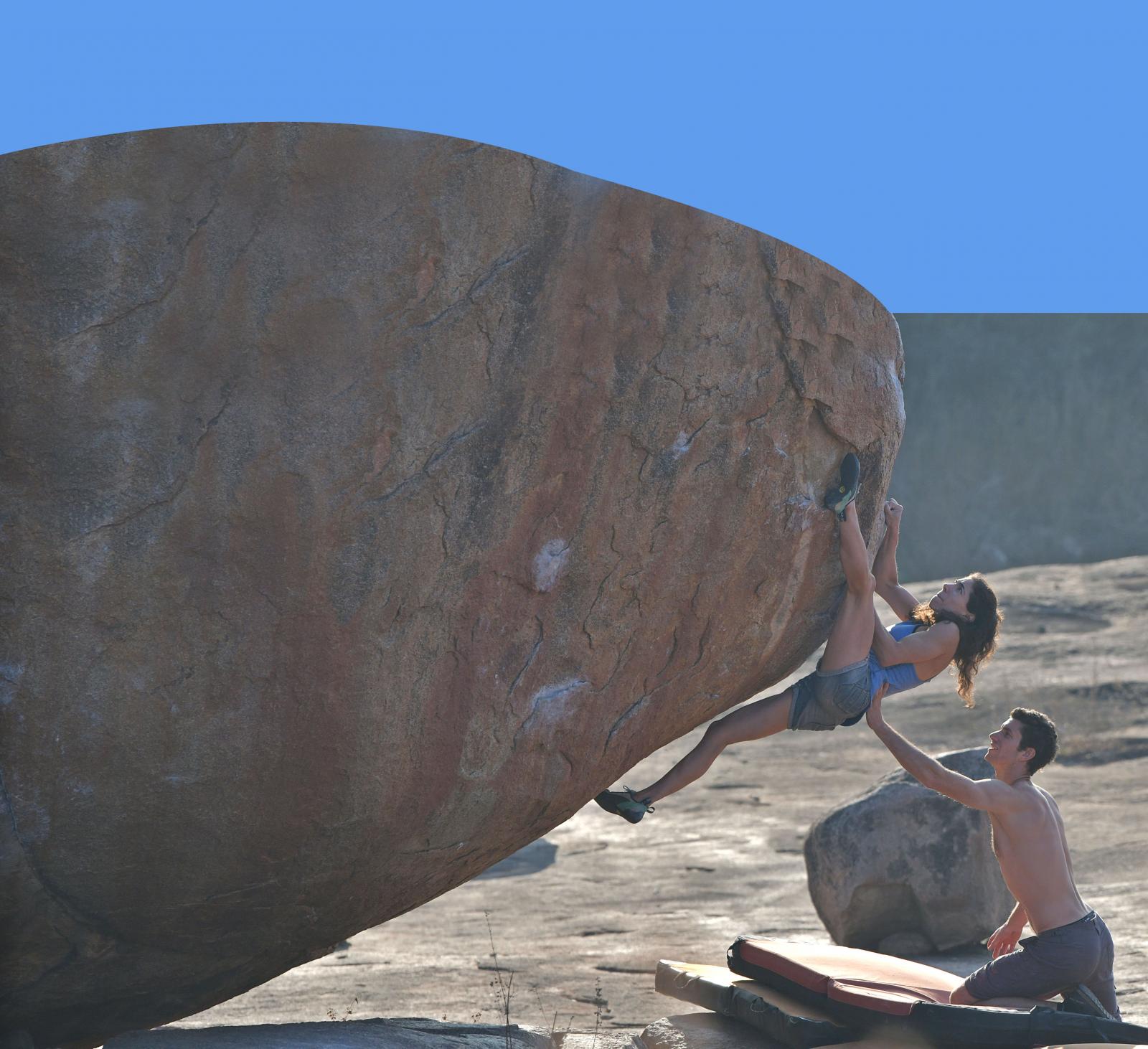 You see boulders everywhere. An...or climbers all over the world.