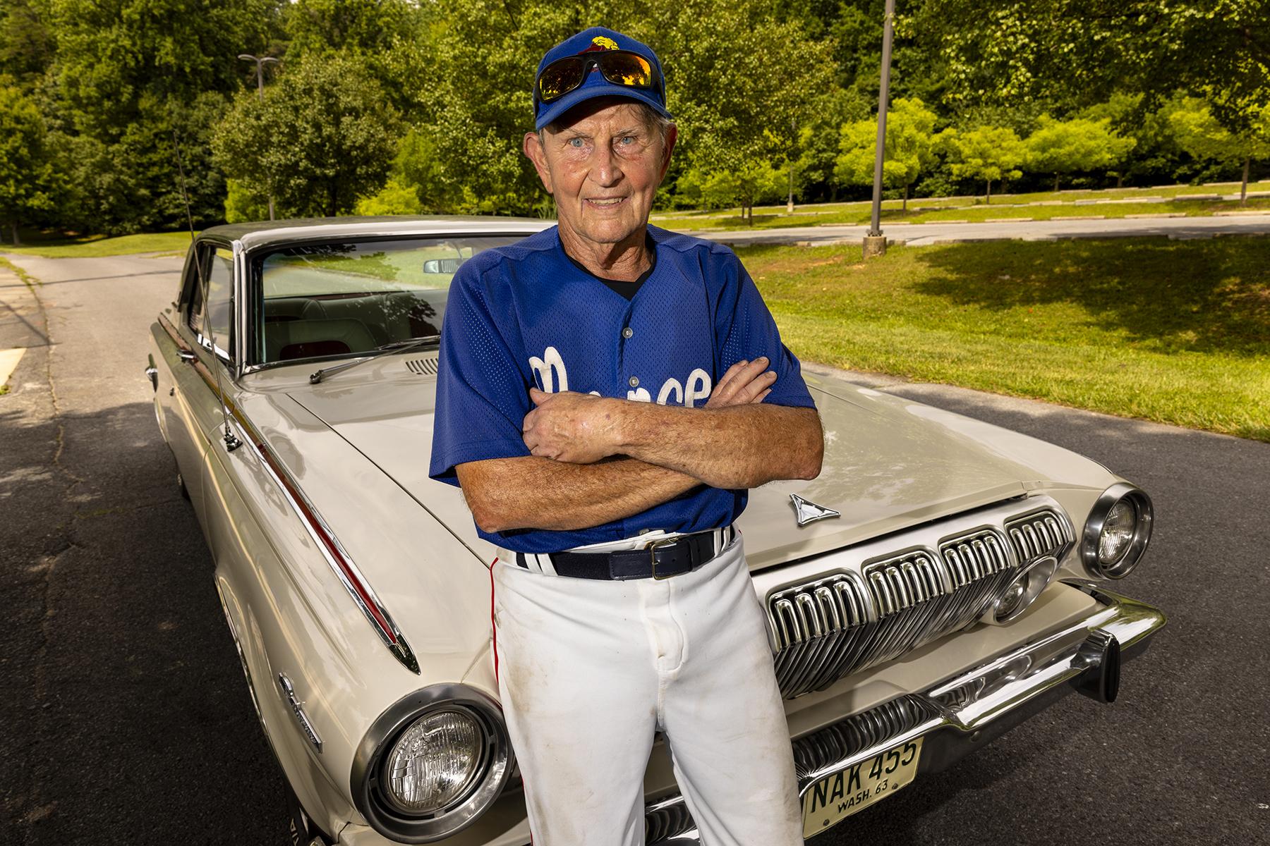 Portraits - Bill Lear, 85, a pitcher in the Men's Senior Baseball...