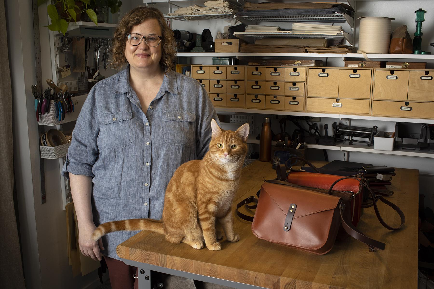 Portraits - HERNDON, VA - APRIL 29: Katie Stack, owner of Stitch and...