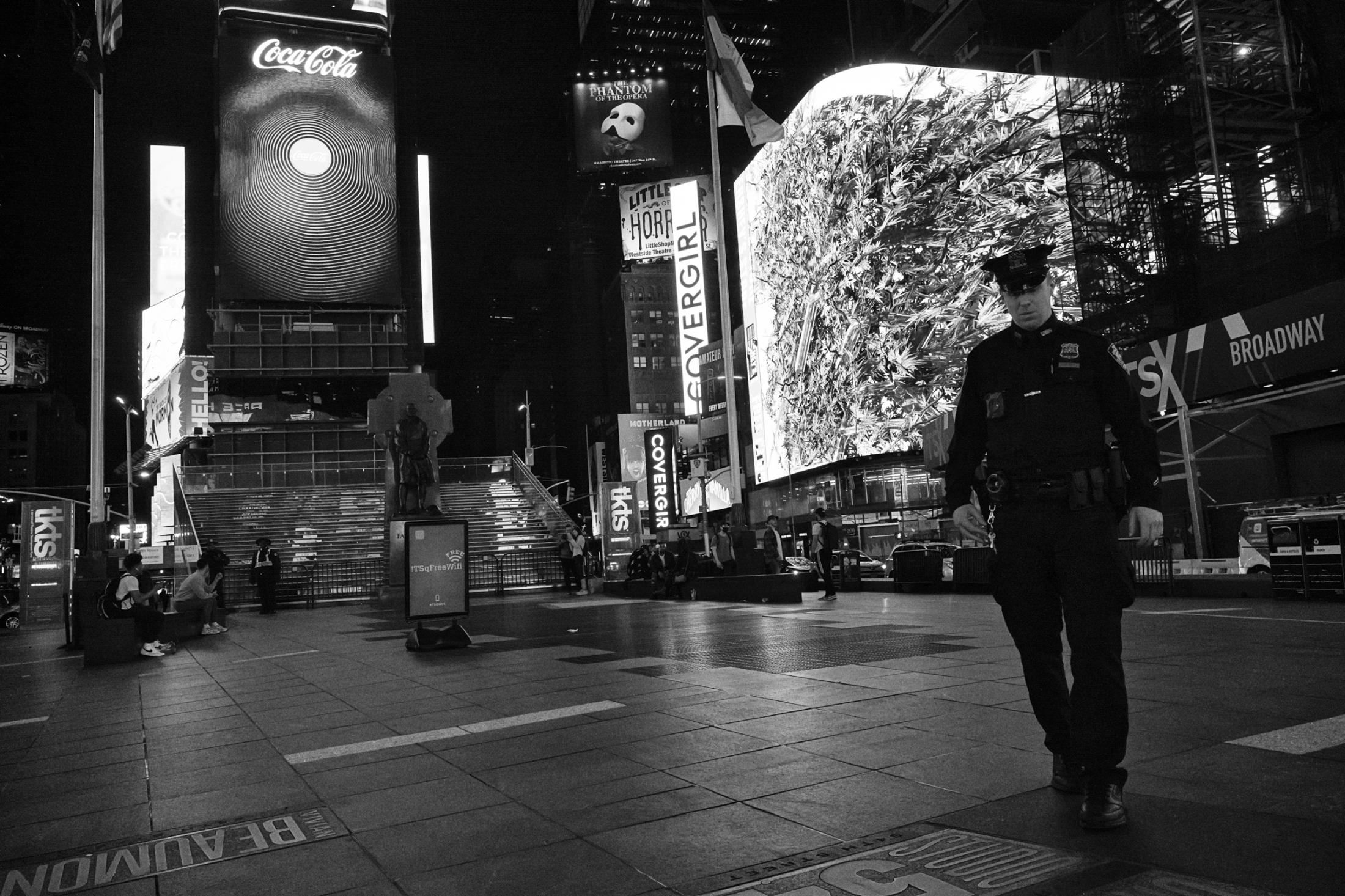 Dire Silence: NYC in Pandemic -  Times Square, New York. Mar. 20, 2020. 