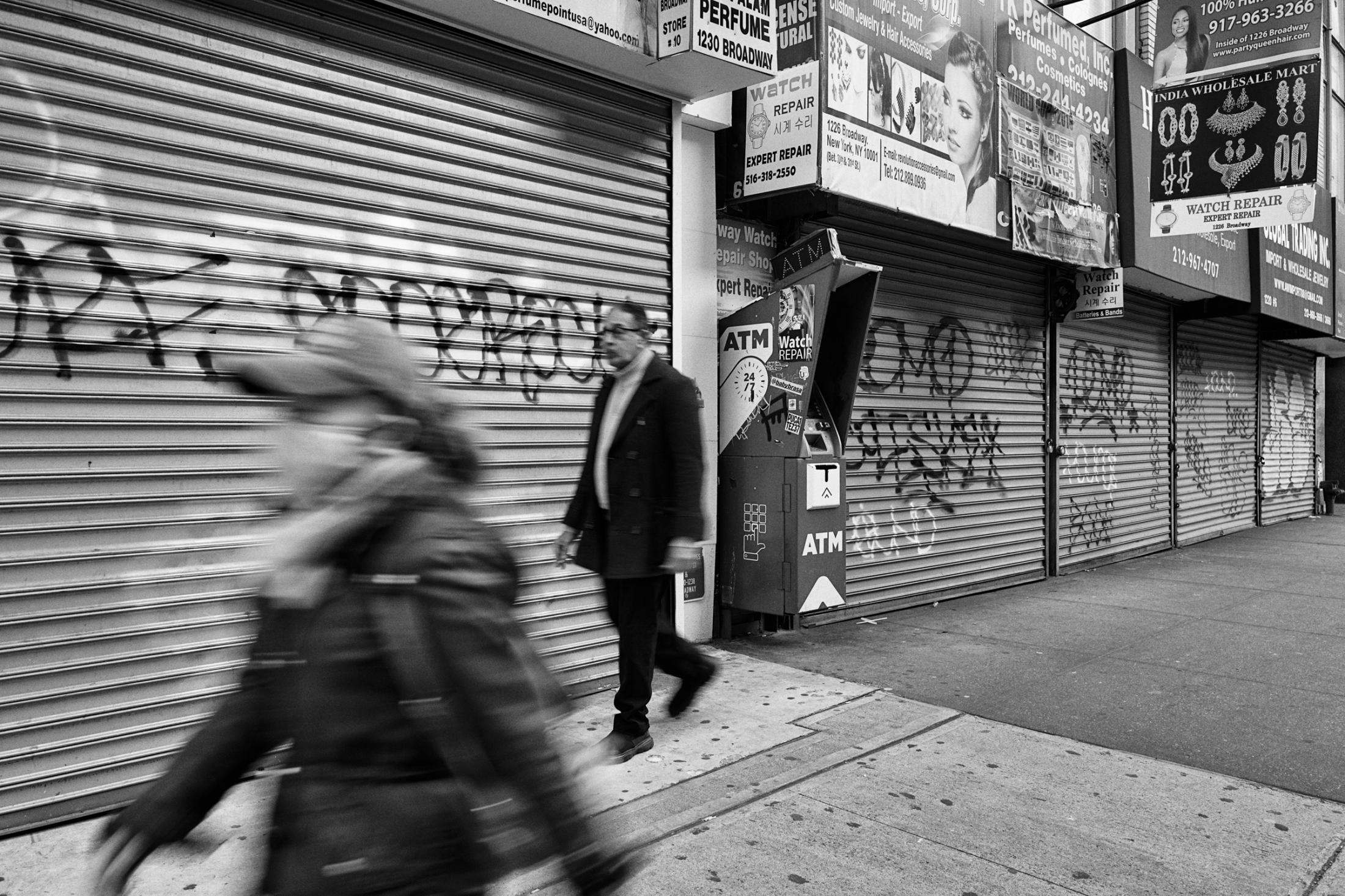 Dire Silence: NYC in Pandemic -  Broadway near Flatiron, New York. Mar. 27, 2020. 