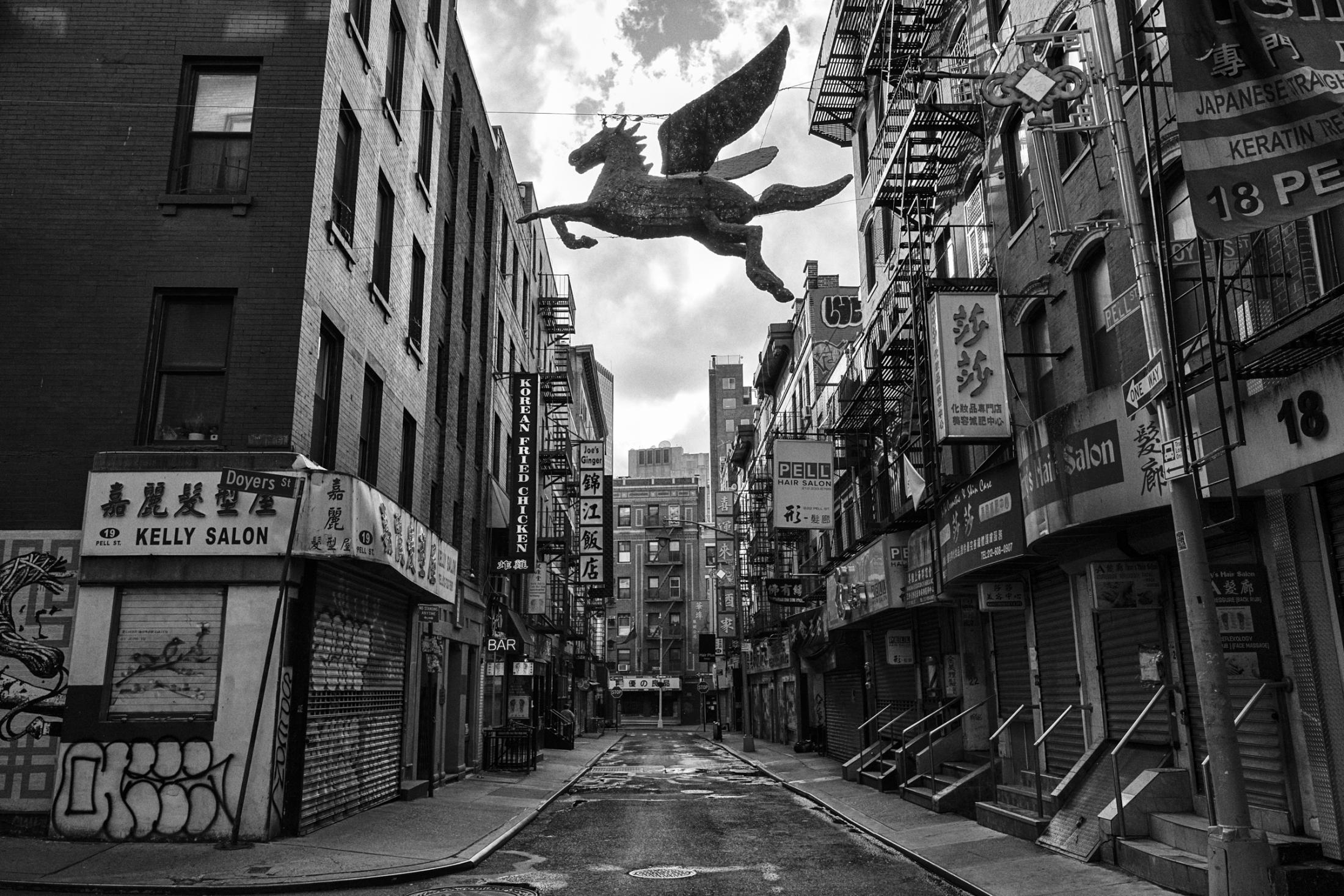 Dire Silence: NYC in Pandemic -  Chinatown, New York. Apr. 9, 2020. 