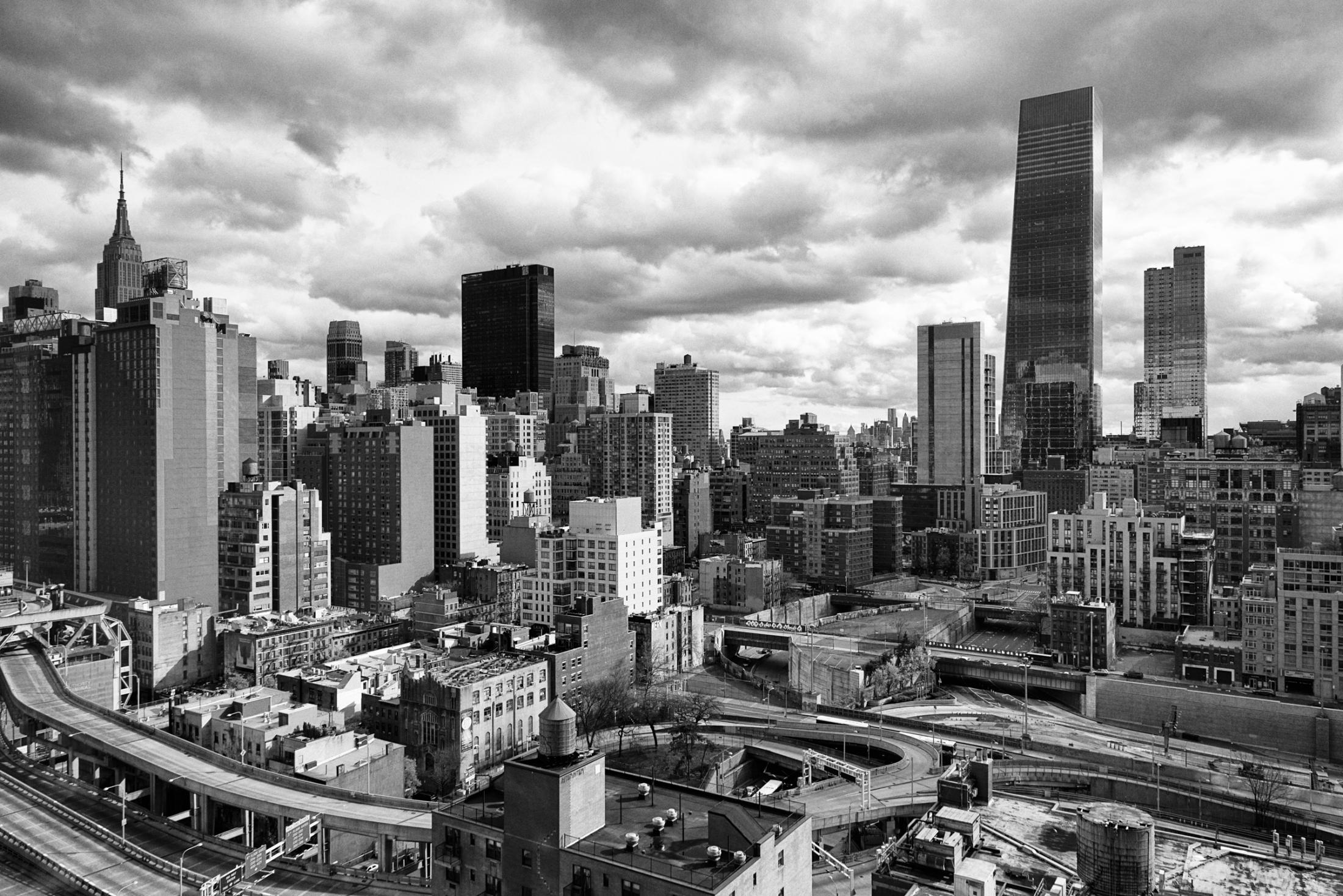 Dire Silence: NYC in Pandemic -  A view of Manhattan from Hellâ€™s Kitchen, New York....