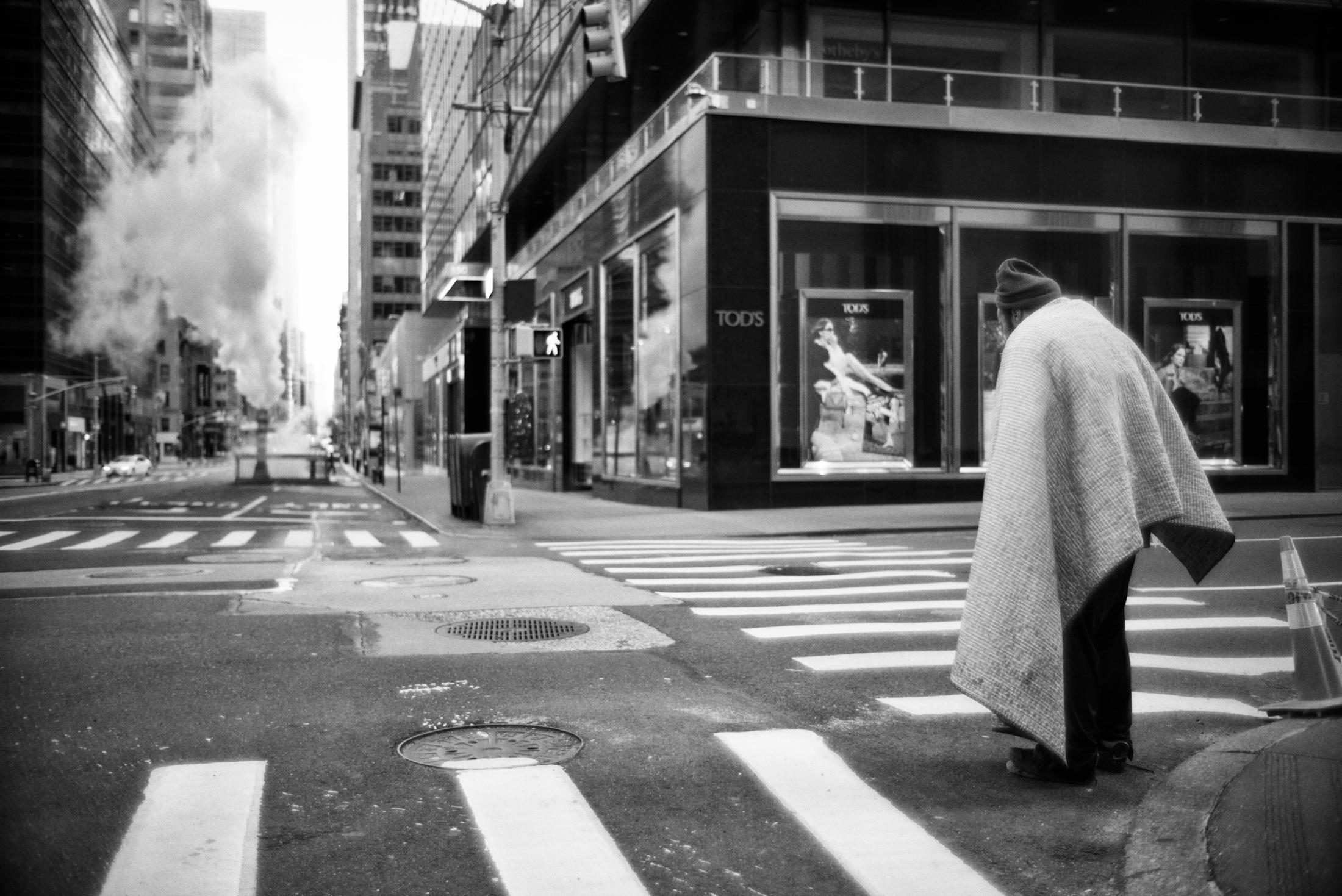 Dire Silence: NYC in Pandemic -  Madison Avenue, New York. Apr. 12, 2020. 