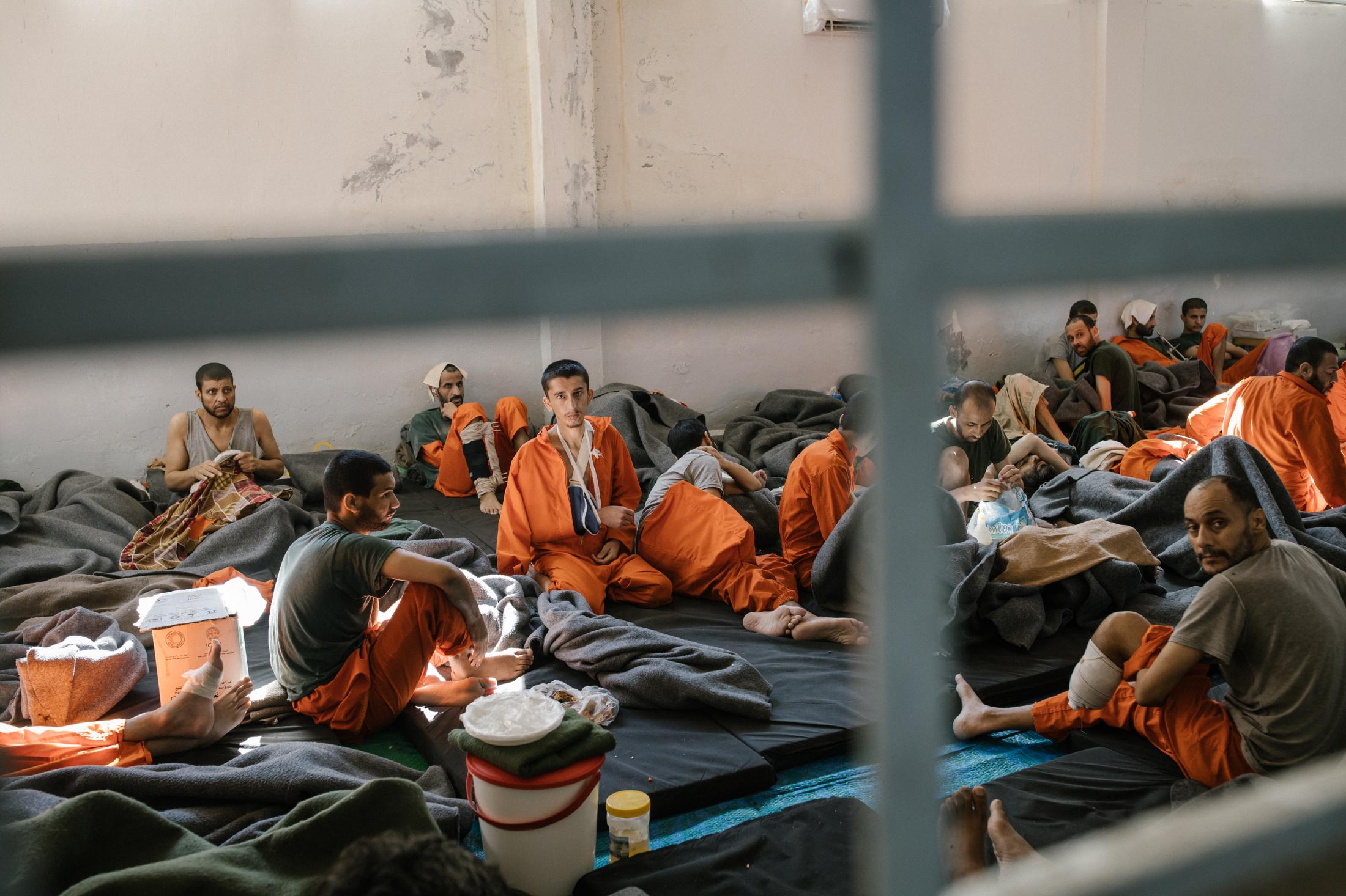 Le 30 octobre 2019, Nord Est de la Syrie. Une prison abrite des suppos&eacute;s membres de...