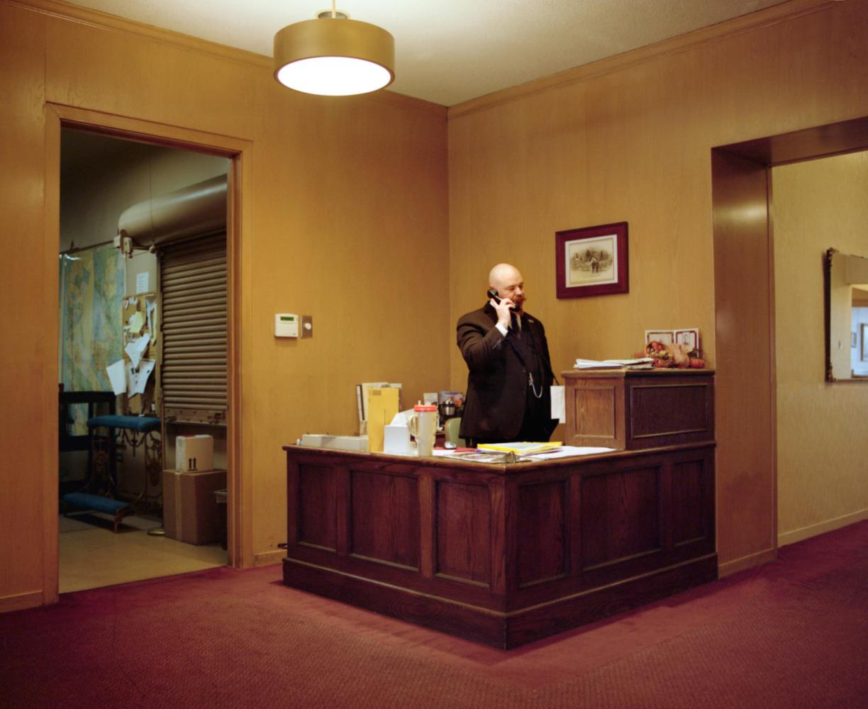  Edward at his desk, Valente Ma...funeral home , (closed in 2018)